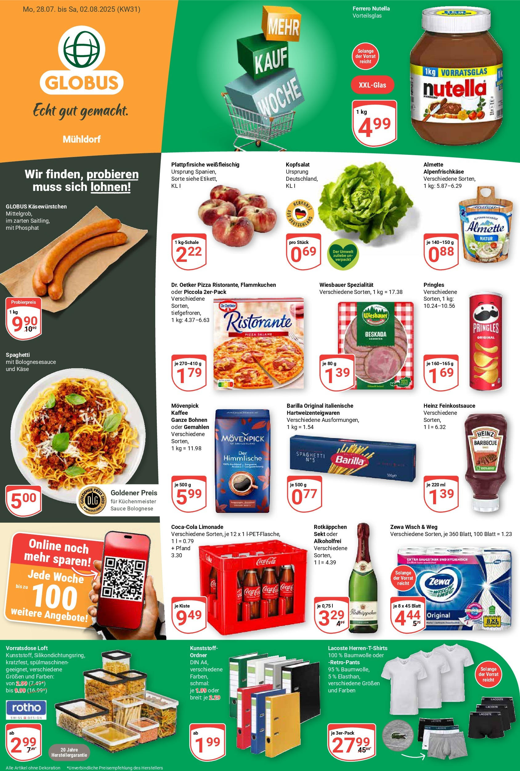 Globus prospekt Mühldorf (ab 28.07.2025) » Angebote ab Montag | Seite: 5 | Produkte: Almette, Kaffee, Limonade, Pringles Globus prospekt Mühldorf (ab 28.07.2025) » Angebote online | Seite: 5 | Produkte: Almette, Kaffee, Limonade, Pringles