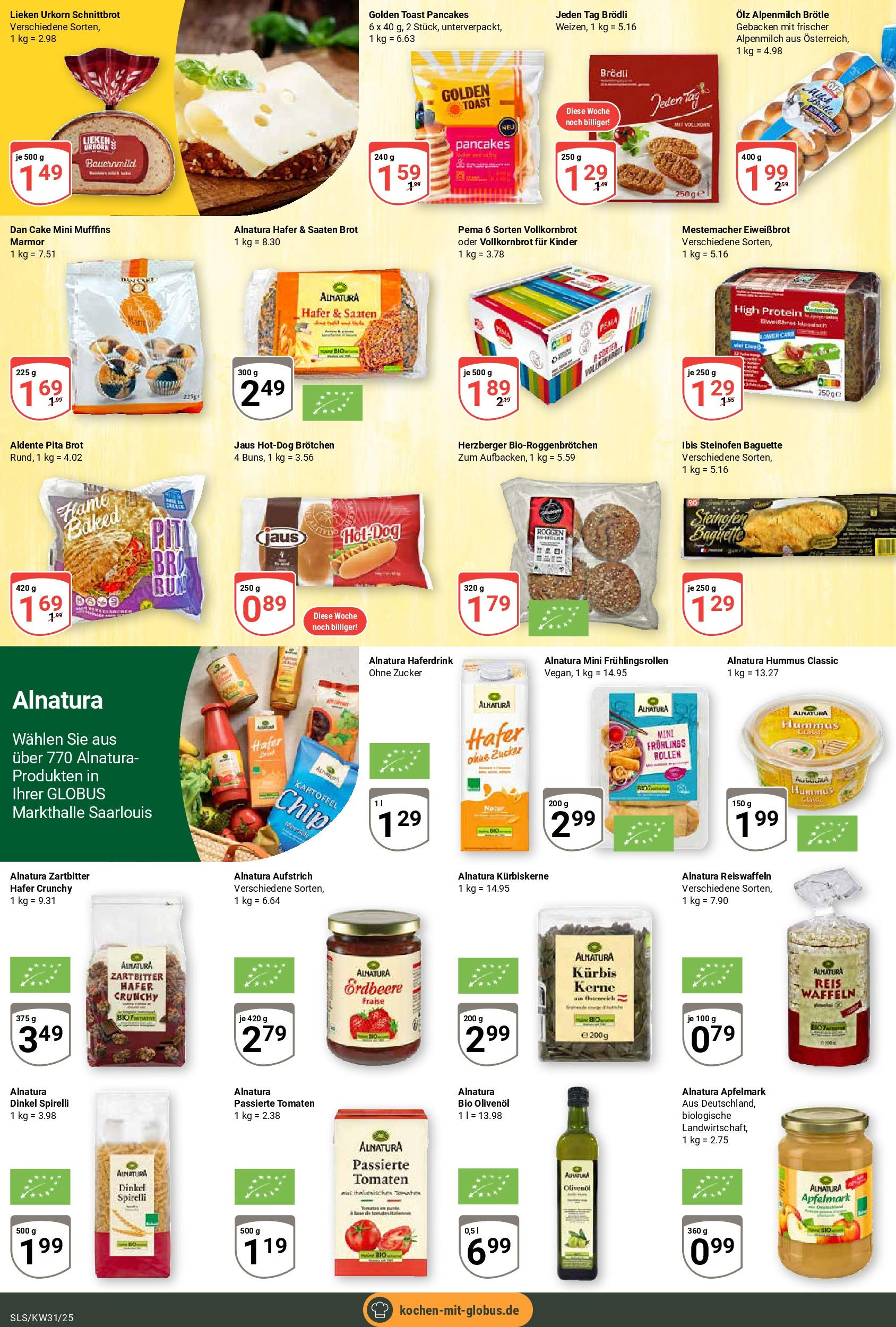 Globus prospekt Saarlouis (ab 28.07.2025) » Angebote ab Montag | Seite: 14 | Produkte: Toast, Waffeln, Brot, Reis Globus prospekt Saarlouis (ab 28.07.2025) » Angebote online | Seite: 14 | Produkte: Toast, Waffeln, Brot, Reis