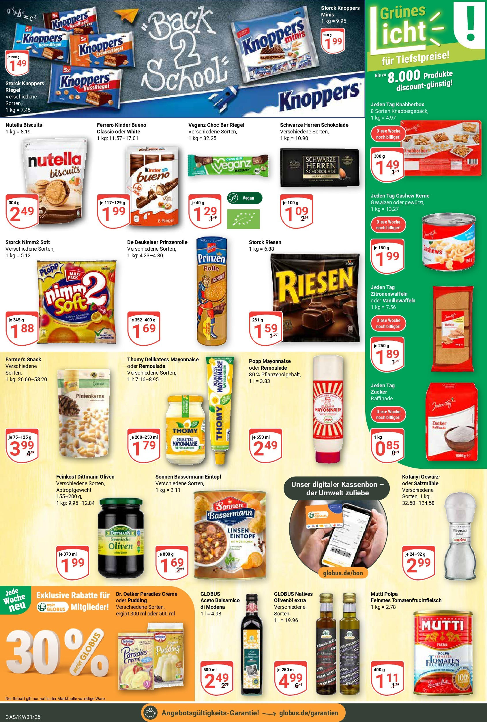 Globus prospekt Castrop-Rauxel (ab 28.07.2025) » Angebote ab Montag | Seite: 14 | Produkte: Balsamico, Olivenol, Nutella, Mayonnaise Globus prospekt Castrop-Rauxel (ab 28.07.2025) » Angebote online | Seite: 14 | Produkte: Balsamico, Olivenol, Nutella, Mayonnaise