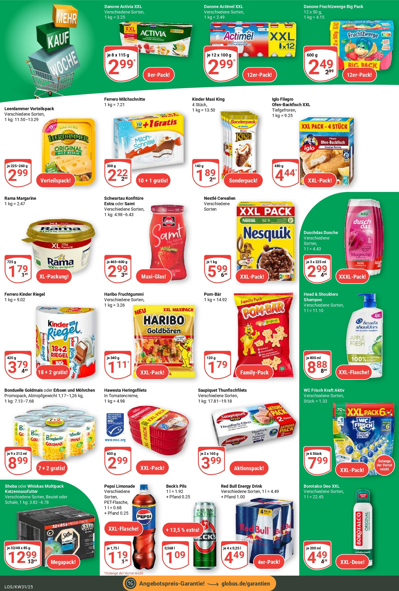 Globus prospekt Losheim Am See	 (ab 28.07.2025) » Angebote online | Seite: 21 | Produkte: Actimel, Red bull, Haribo, Whiskas