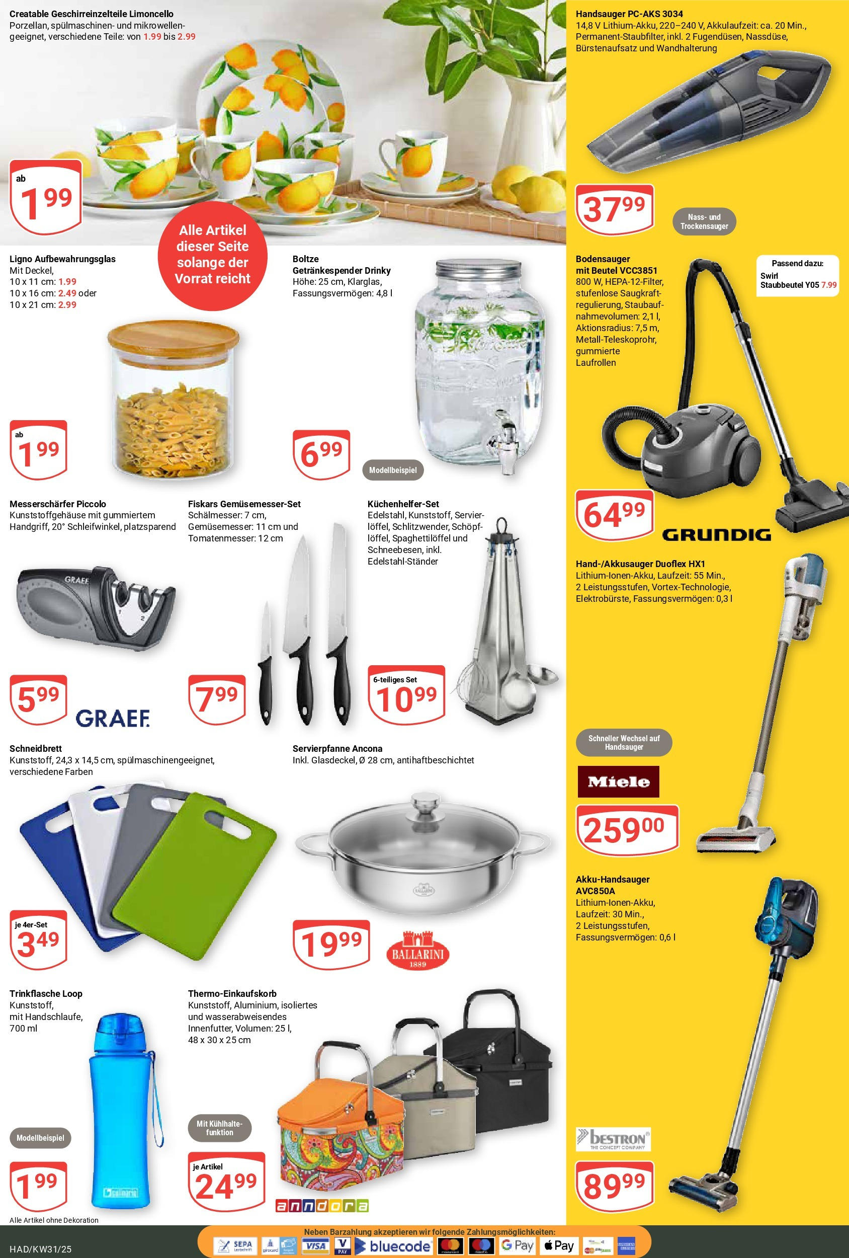 Globus prospekt Halle (saale) (ab 28.07.2025) » Angebote ab Montag | Seite: 24 | Produkte: Miele, Limoncello Globus prospekt Halle (saale) (ab 28.07.2025) » Angebote online | Seite: 24 | Produkte: Miele, Limoncello