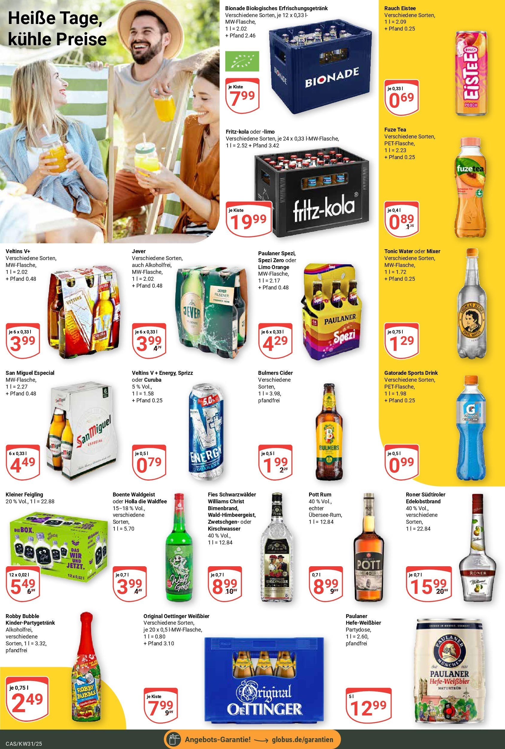 Globus prospekt Castrop-Rauxel (ab 28.07.2025) » Angebote ab Montag | Seite: 18 | Produkte: Kleiner feigling, Rum, Bionade, Paulaner Globus prospekt Castrop-Rauxel (ab 28.07.2025) » Angebote online | Seite: 18 | Produkte: Kleiner feigling, Rum, Bionade, Paulaner