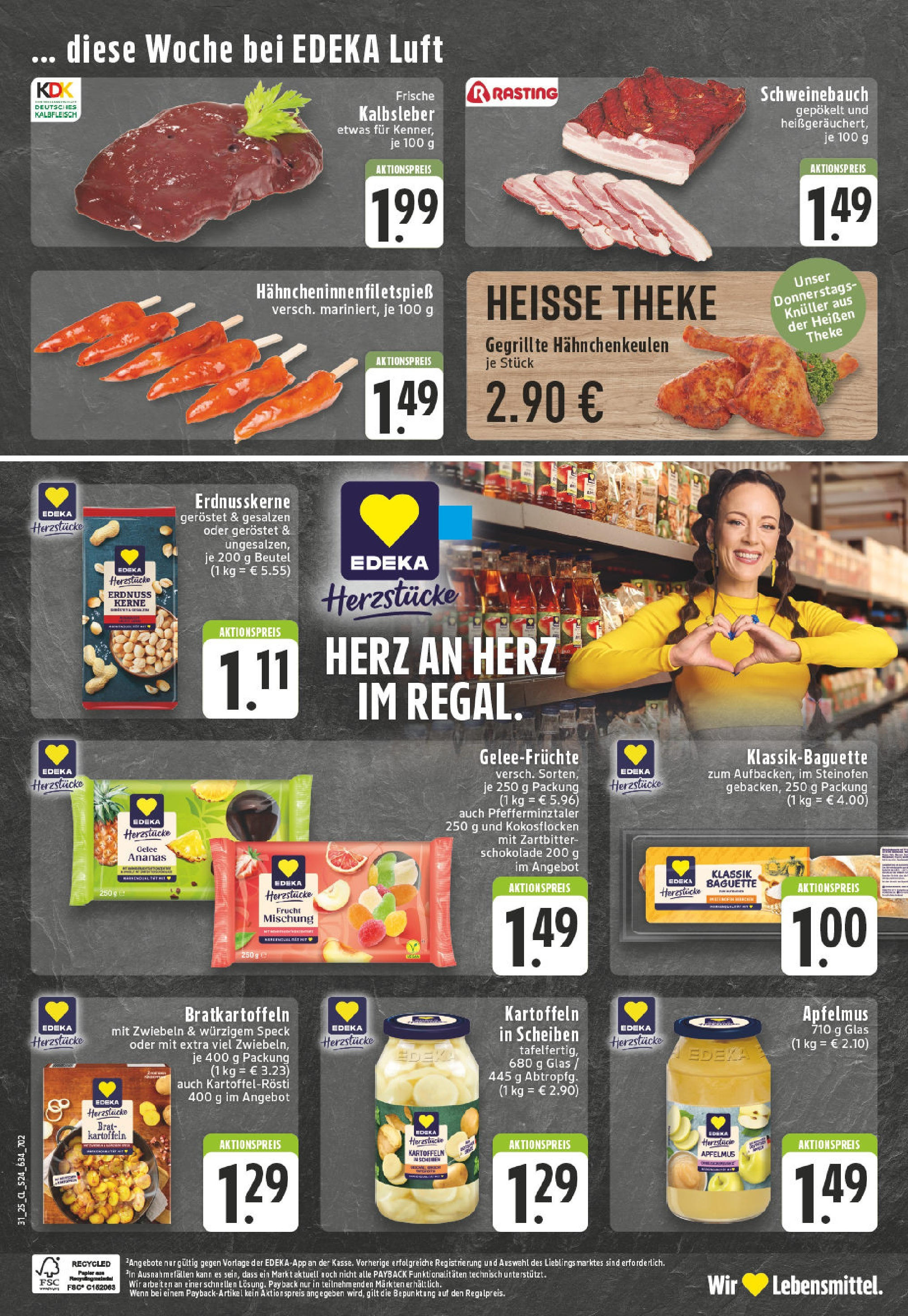 Edeka prospekt Rheinberg - Borth (ab 27.07.2025) » Angebote Online | Seite: 24 | Produkte: Baguette, Ananas, Apple, Kalbsleber Edeka prospekt Rheinberg - Borth (ab 27.07.2025) » Angebote Online | Seite: 24 | Produkte: Baguette, Ananas, Apple, Kalbsleber