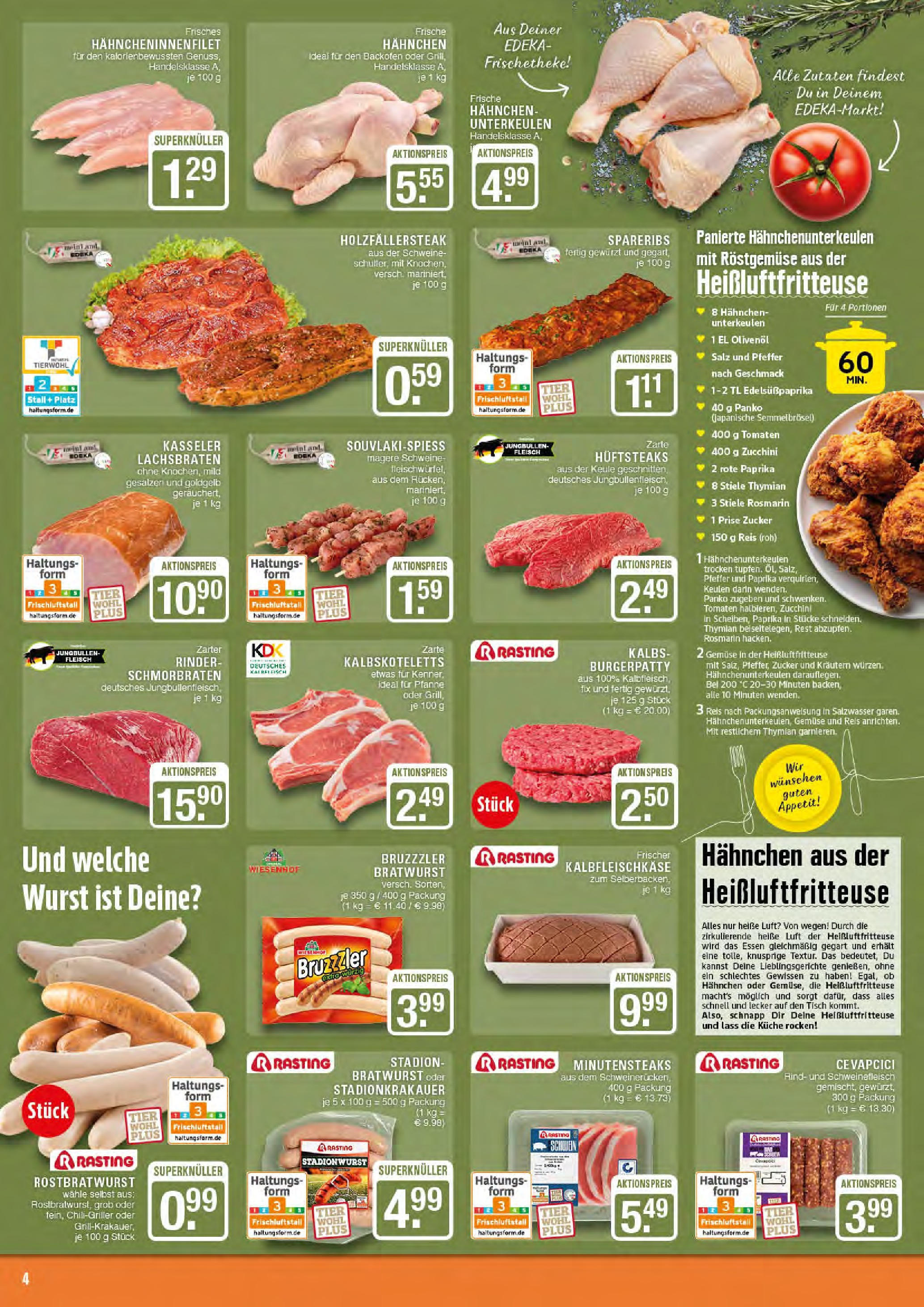 Edeka prospekt Marl	 (ab 27.07.2025) » Angebote Online | Seite: 4 | Produkte: Wurst, Reis, Steak, Heißluftfritteuse