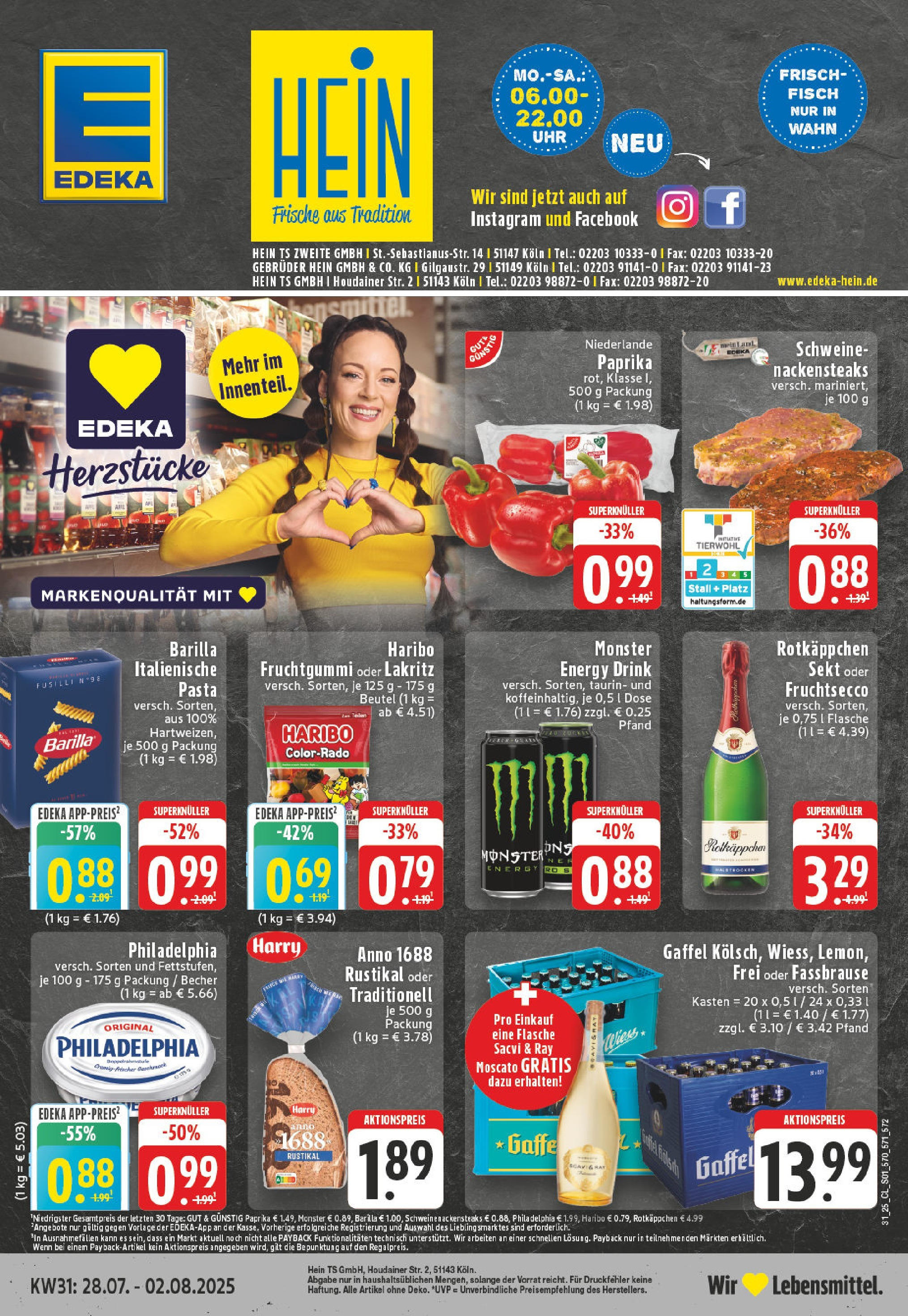Edeka prospekt Köln (ab 28.07.2025) » Angebote Online | Seite: 1 | Produkte: Rotkappchen sekt, Philadelphia, Rotkäppchen, Fassbrause Edeka prospekt Köln (ab 28.07.2025) » Angebote Online | Seite: 1 | Produkte: Rotkappchen sekt, Philadelphia, Rotkäppchen, Fassbrause