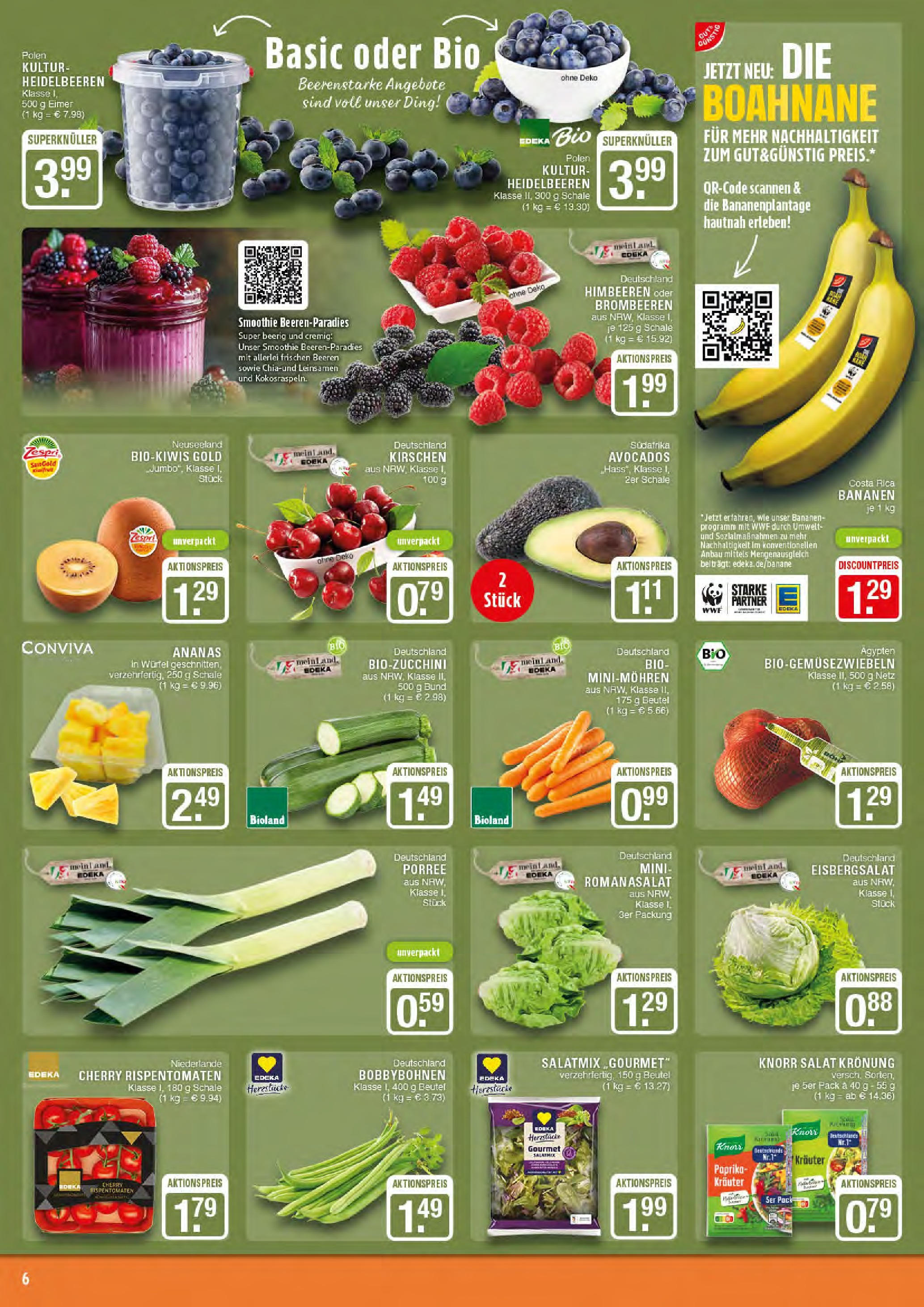Edeka prospekt Marl	 (ab 27.07.2025) » Angebote Online | Seite: 6 | Produkte: Himbeeren, Kirschen, Heidelbeeren, Paprika