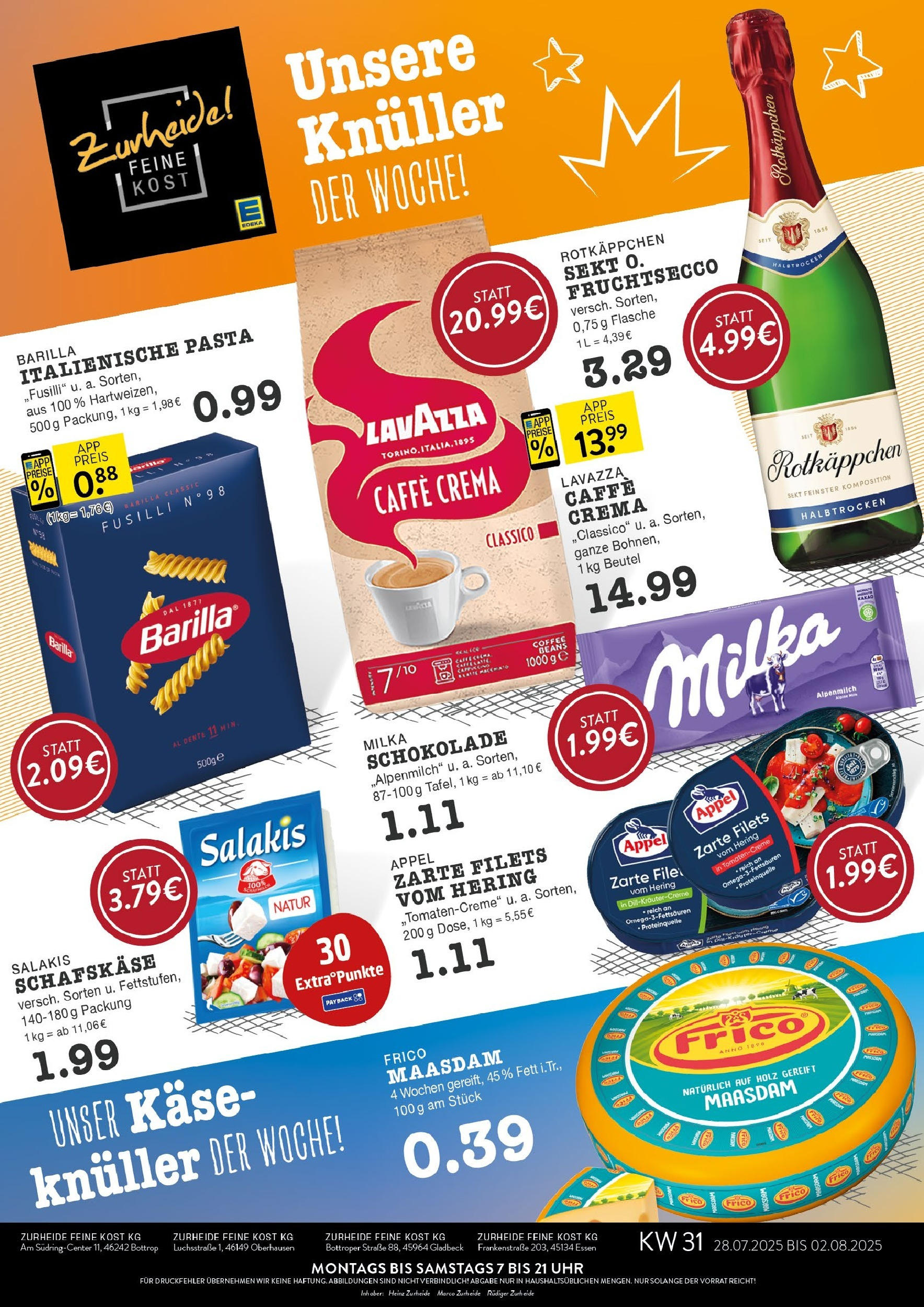 EDEKA Prospekt ab 27.07.2025 - Prospekt Gladbeck Online Vorschau von dem Prospekt des Geschäftes Edeka, gültig ab dem 27.07.2025