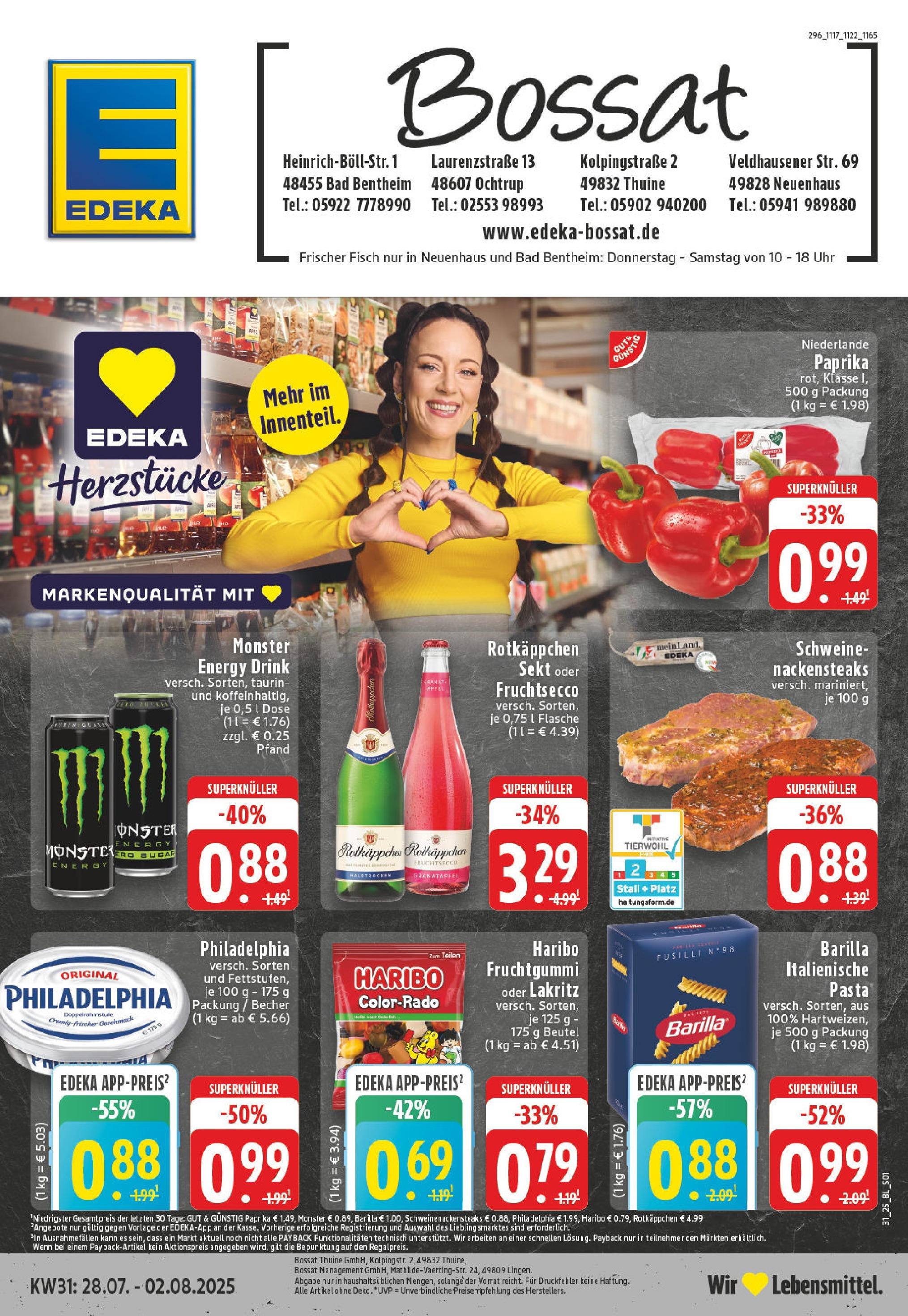 EDEKA Prospekt ab 27.07.2025 - Prospekt Bad Bentheim Online