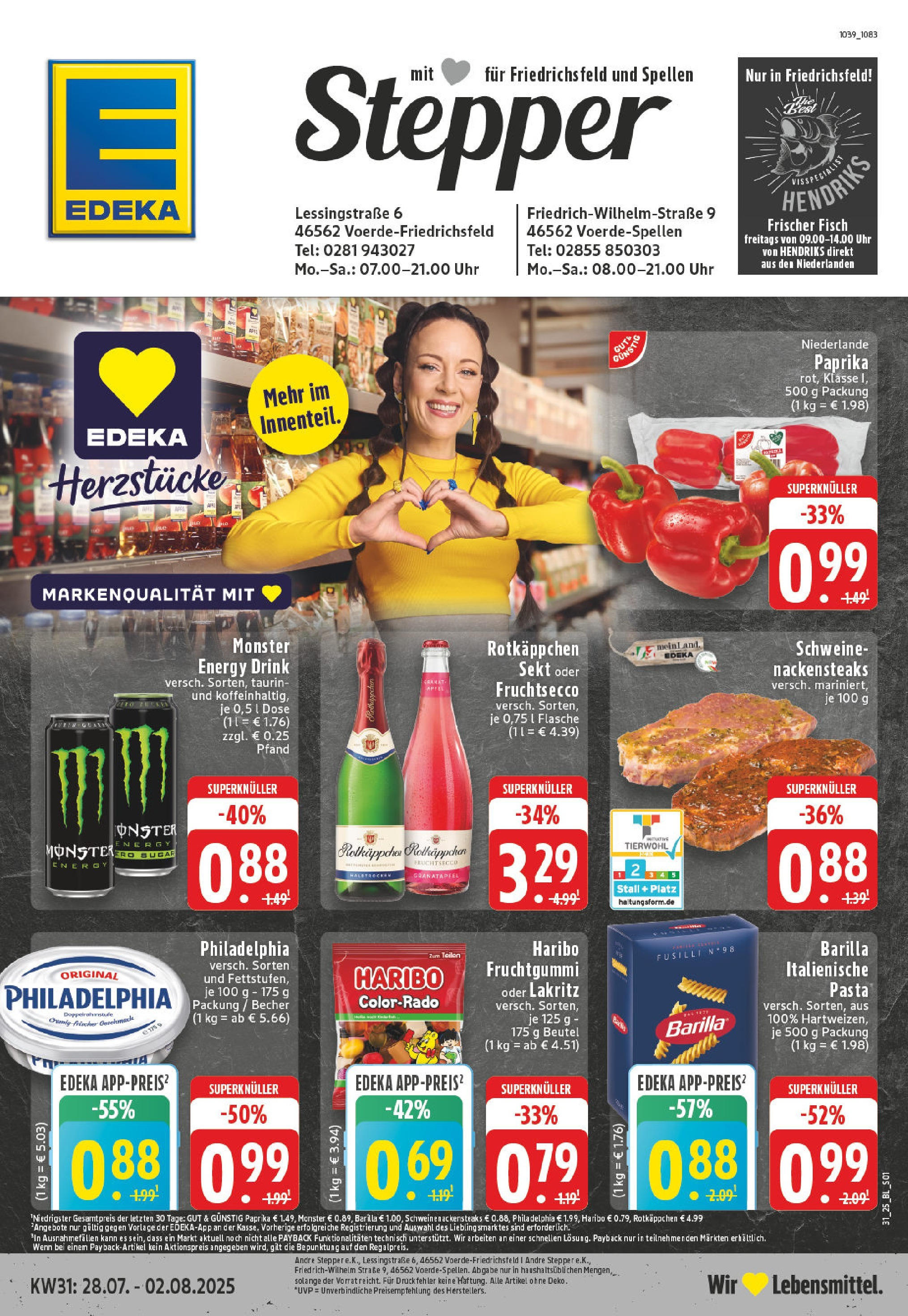 EDEKA Prospekt ab 27.07.2025 - Prospekt Voerde Online Vorschau von dem Prospekt des Geschäftes Edeka, gültig ab dem 27.07.2025