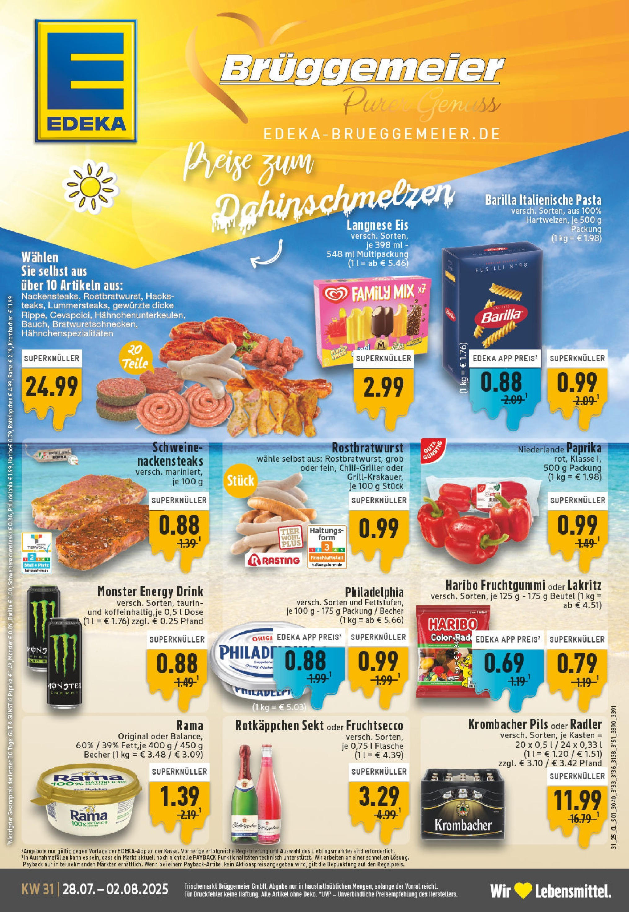 EDEKA Prospekt ab 27.07.2025 - Prospekt Wachtendonk Online Vorschau von dem Prospekt des Geschäftes Edeka, gültig ab dem 27.07.2025