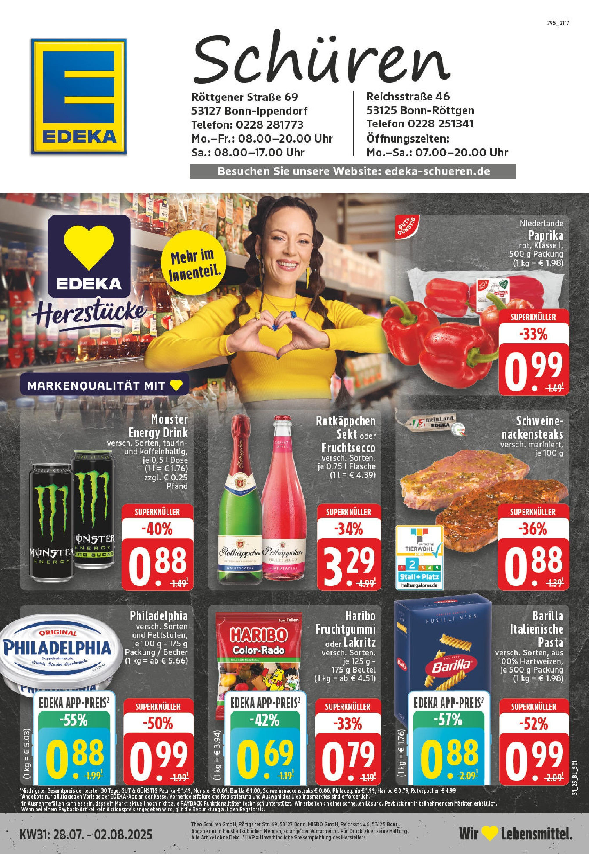 Edeka prospekt Bonn	 (ab 27.07.2025) » Angebote Online | Seite: 1 | Produkte: Rotkappchen sekt, Granatapfel, Barilla, Telefon