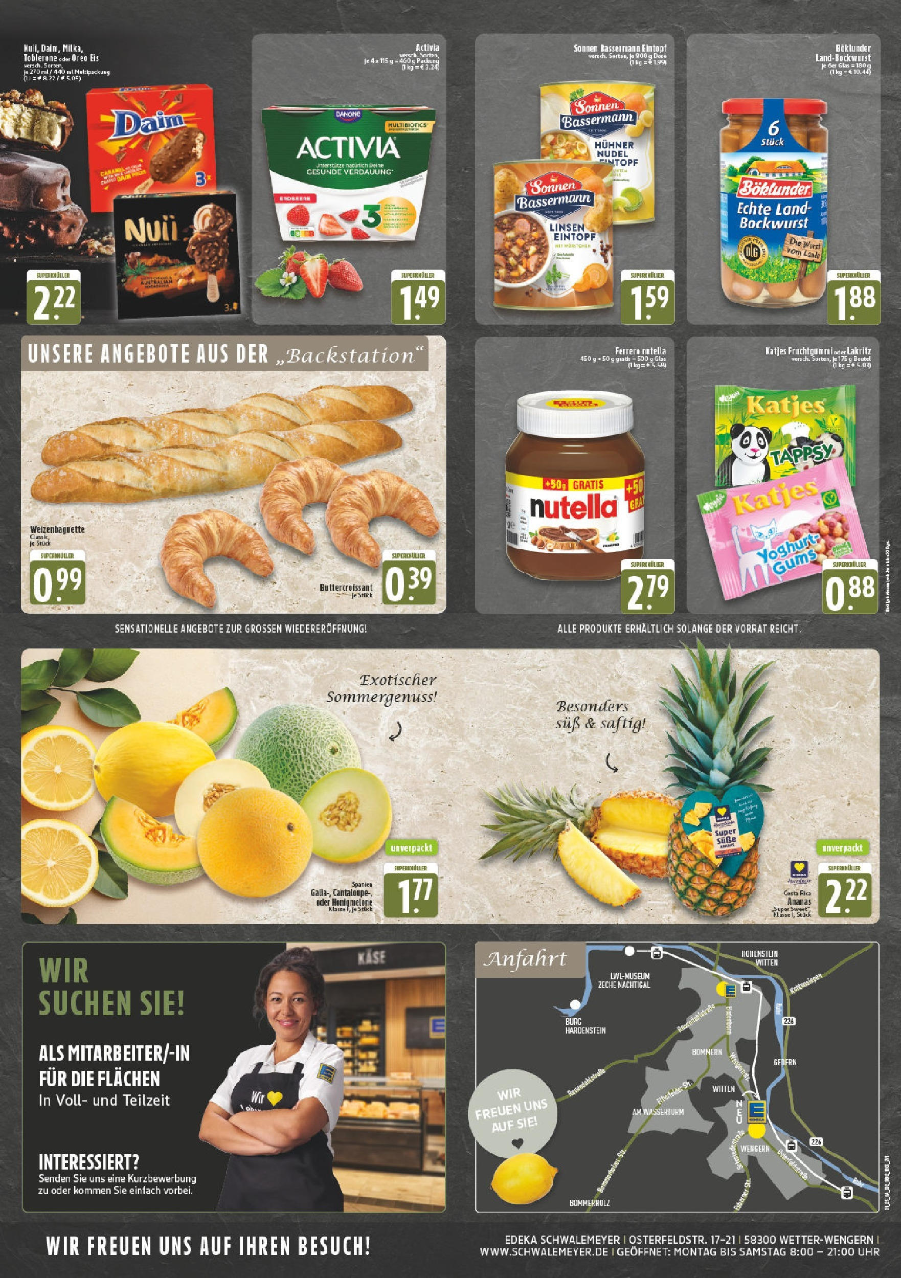 Edeka prospekt Witten-Bommern (ab 27.07.2025) » Angebote Online | Seite: 2 | Produkte: Bockwurst, Ananas, Nutella, Uhr Edeka prospekt Witten-Bommern (ab 27.07.2025) » Angebote Online | Seite: 2 | Produkte: Bockwurst, Ananas, Nutella, Uhr