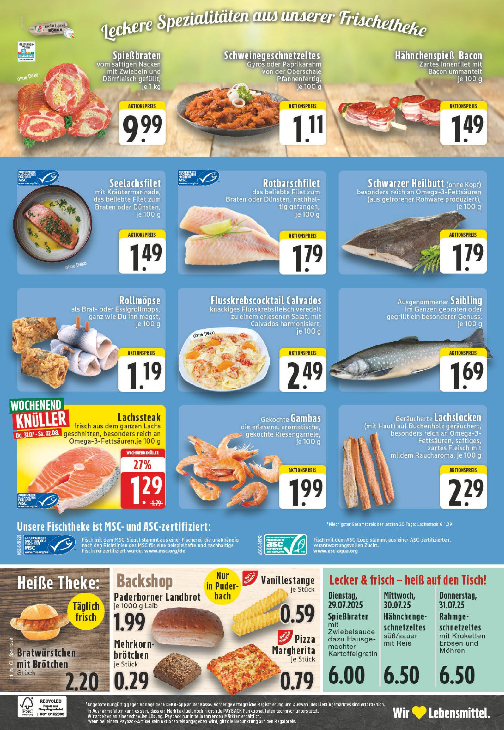 Edeka prospekt Puderbach (ab 27.07.2025) » Angebote Online | Seite: 24 | Produkte: Theke, Puder, Fisch, Pizza Edeka prospekt Puderbach (ab 27.07.2025) » Angebote Online | Seite: 24 | Produkte: Theke, Puder, Fisch, Pizza