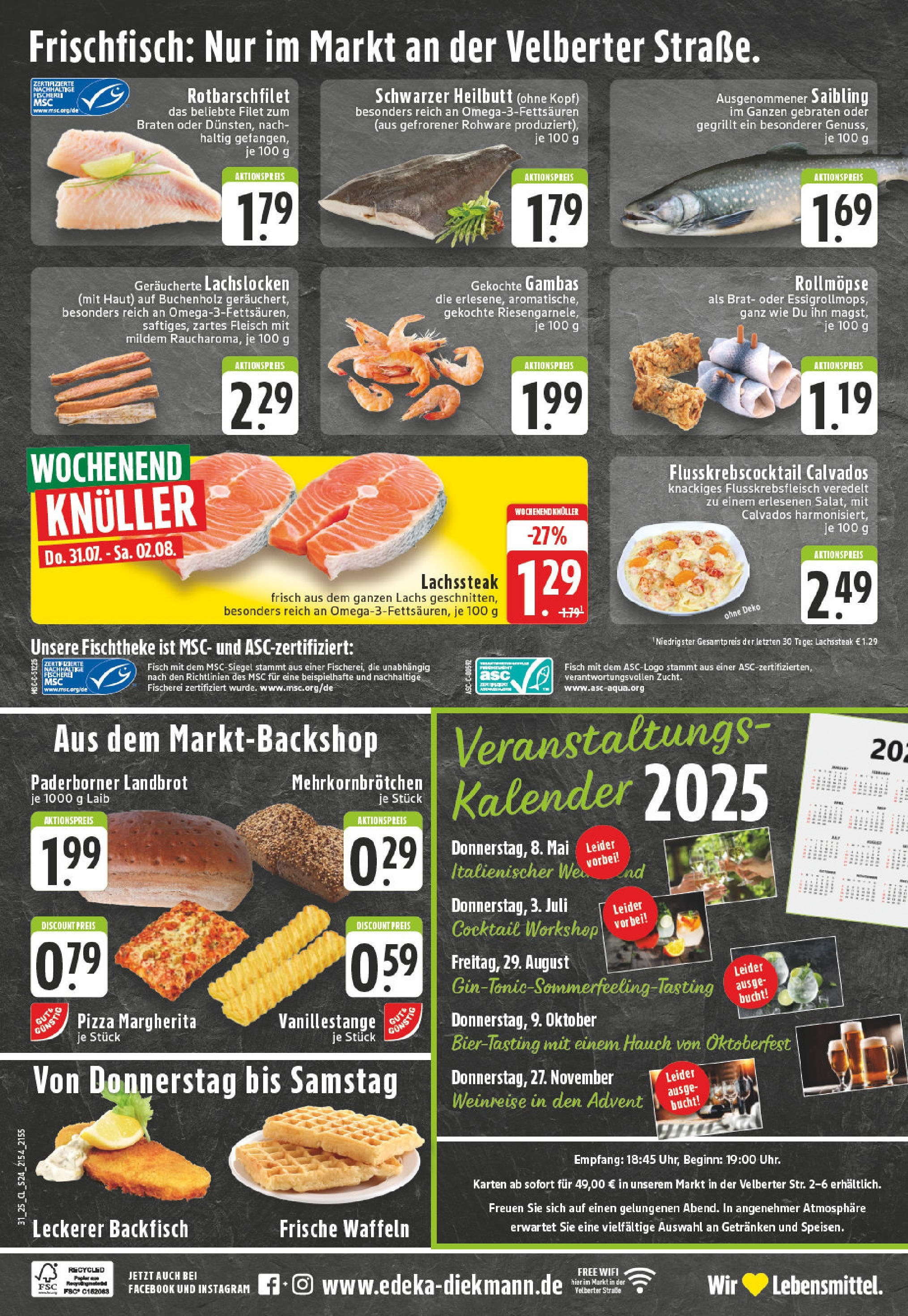 Edeka prospekt Essen - Werden (ab 27.07.2025) » Angebote Online | Seite: 24 | Produkte: Waffeln, Fisch, Lachs, Fleisch Edeka prospekt Essen - Werden (ab 27.07.2025) » Angebote Online | Seite: 24 | Produkte: Waffeln, Fisch, Lachs, Fleisch