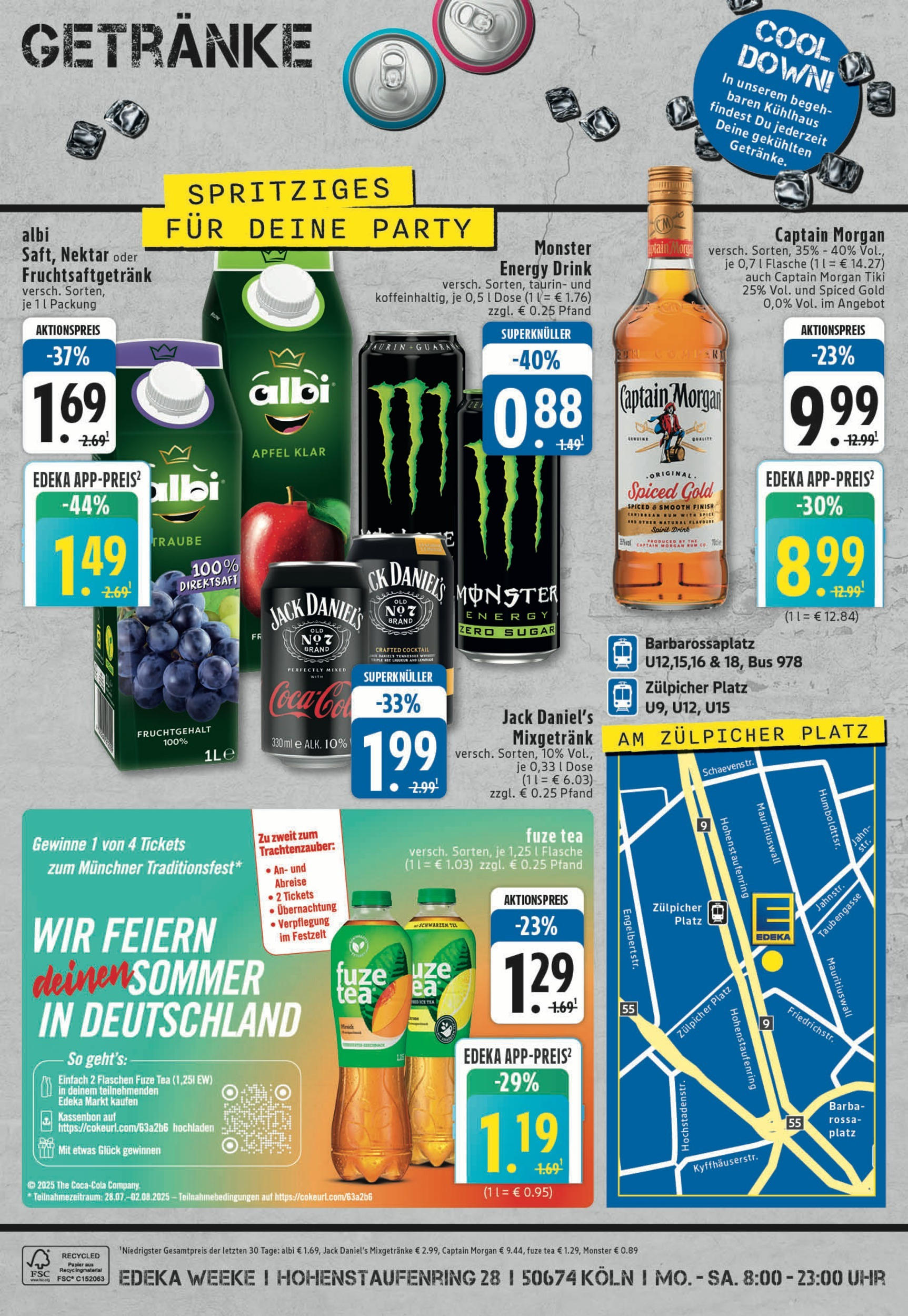 Edeka prospekt Köln (ab 27.07.2025) » Angebote Online | Seite: 8 | Produkte: Fuze tea, Äpfel, Captain morgan, Uhr Edeka prospekt Köln (ab 27.07.2025) » Angebote Online | Seite: 8 | Produkte: Fuze tea, Äpfel, Captain morgan, Uhr