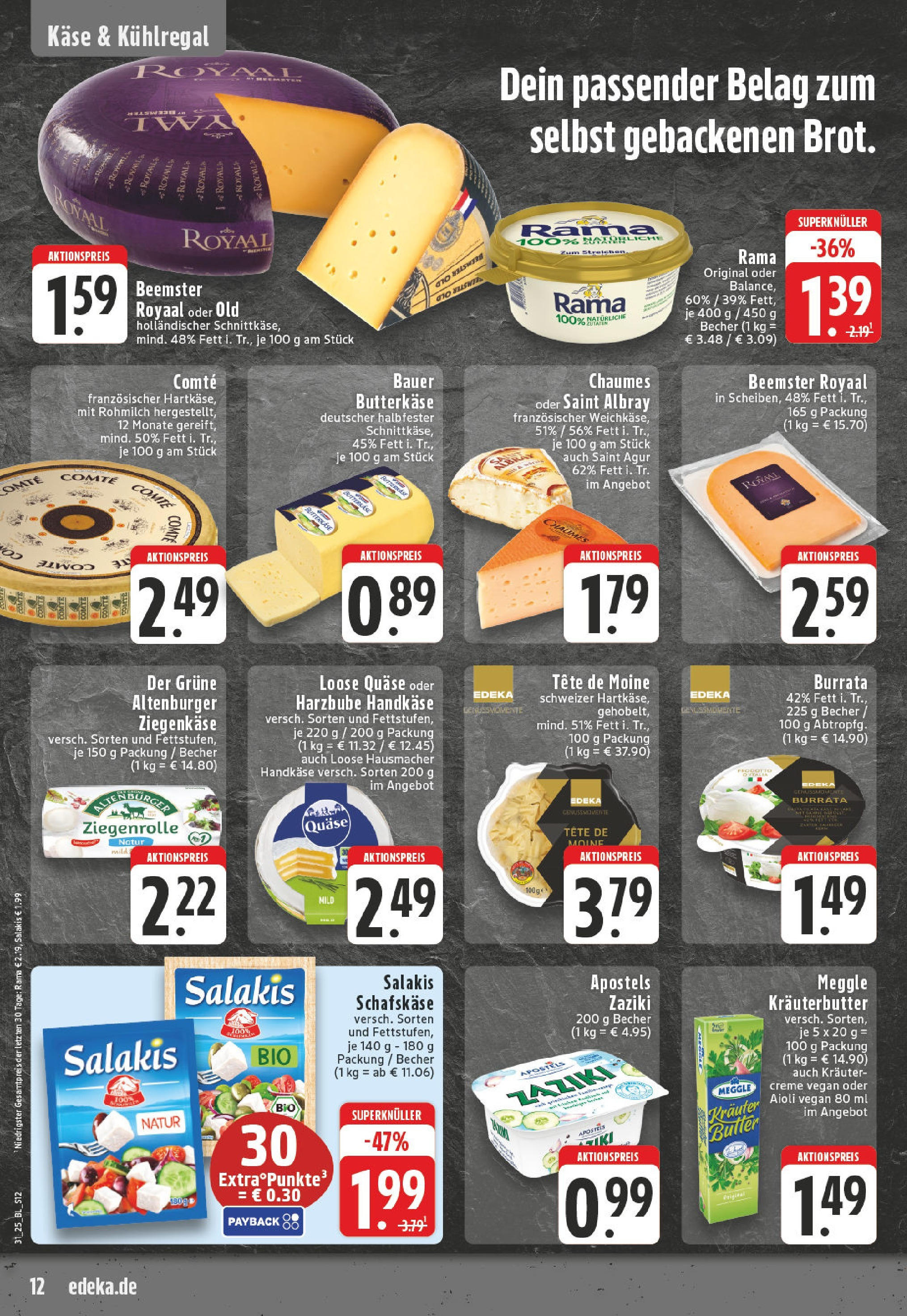 Edeka prospekt Witten-Bommern (ab 27.07.2025) » Angebote Online | Seite: 14 | Produkte: Margarine, Butter, Ziegenkäse, Schafskase Edeka prospekt Witten-Bommern (ab 27.07.2025) » Angebote Online | Seite: 14 | Produkte: Margarine, Butter, Ziegenkäse, Schafskase