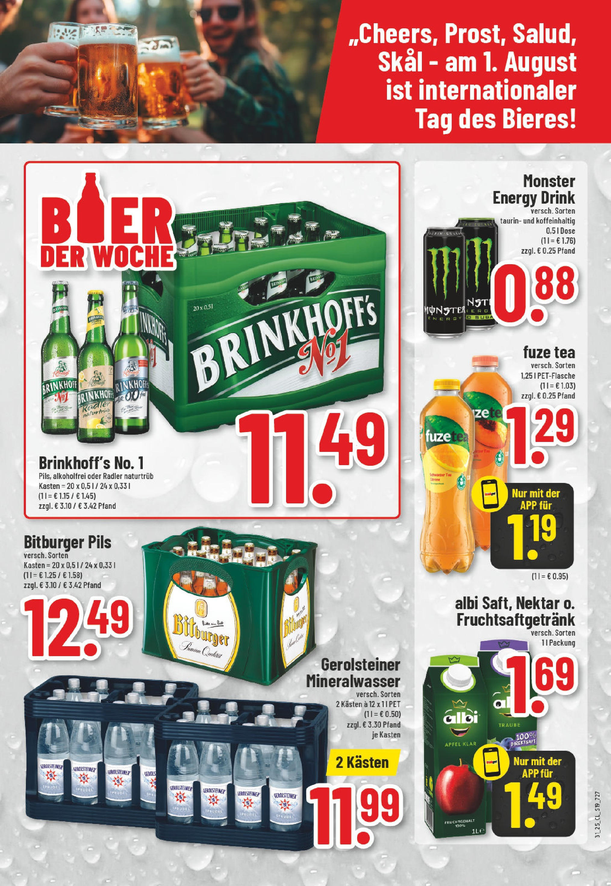 Edeka prospekt Weilerswist	 (ab 27.07.2025) » Angebote Online | Seite: 19 | Produkte: Energy, Pils, Radler, Tee