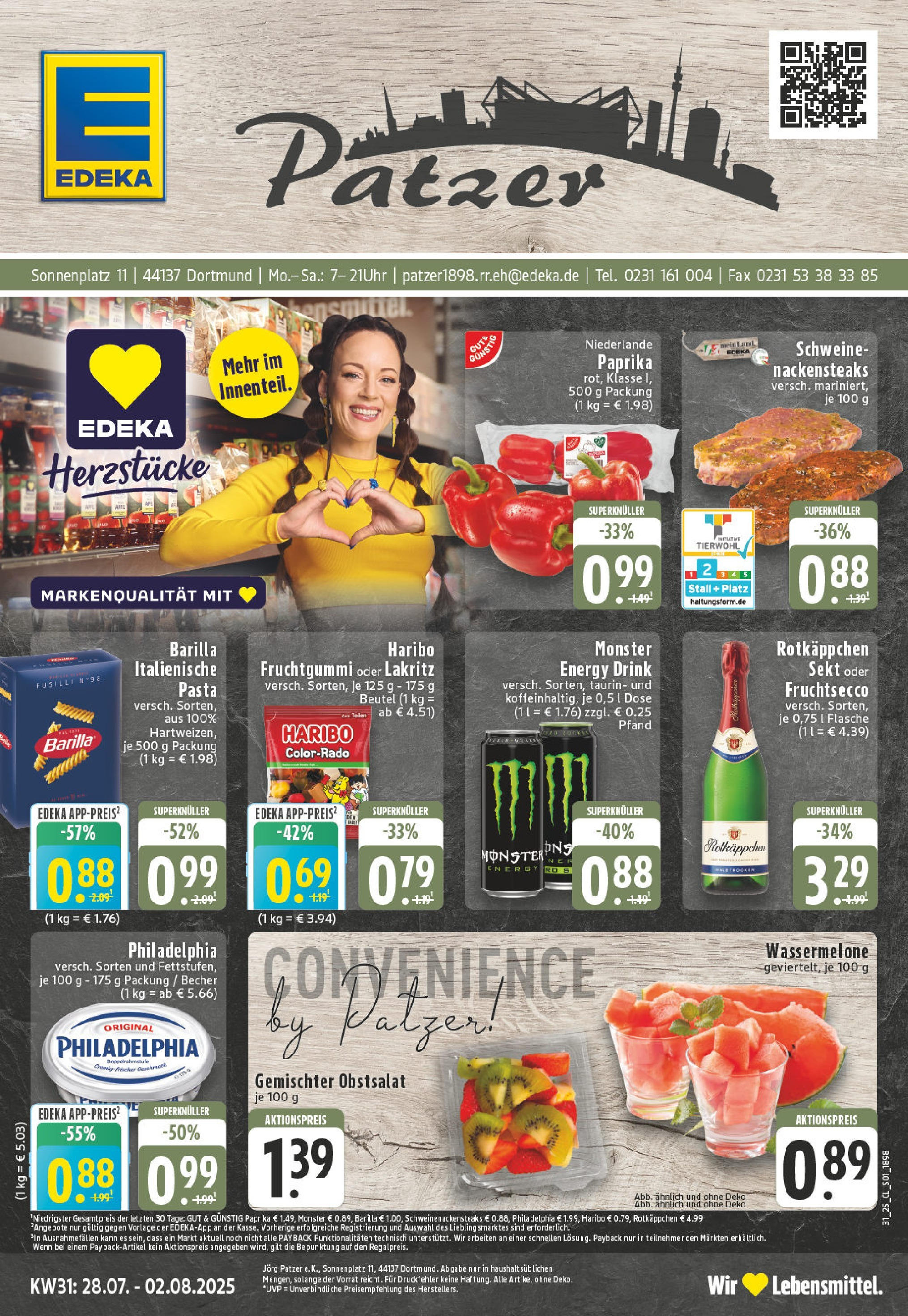 Edeka prospekt Dortmund (ab 27.07.2025) » Angebote Online | Seite: 1 | Produkte: Rotkappchen sekt, Fruchtsecco, Paprika, Pasta Edeka prospekt Dortmund (ab 27.07.2025) » Angebote Online | Seite: 1 | Produkte: Rotkappchen sekt, Fruchtsecco, Paprika, Pasta