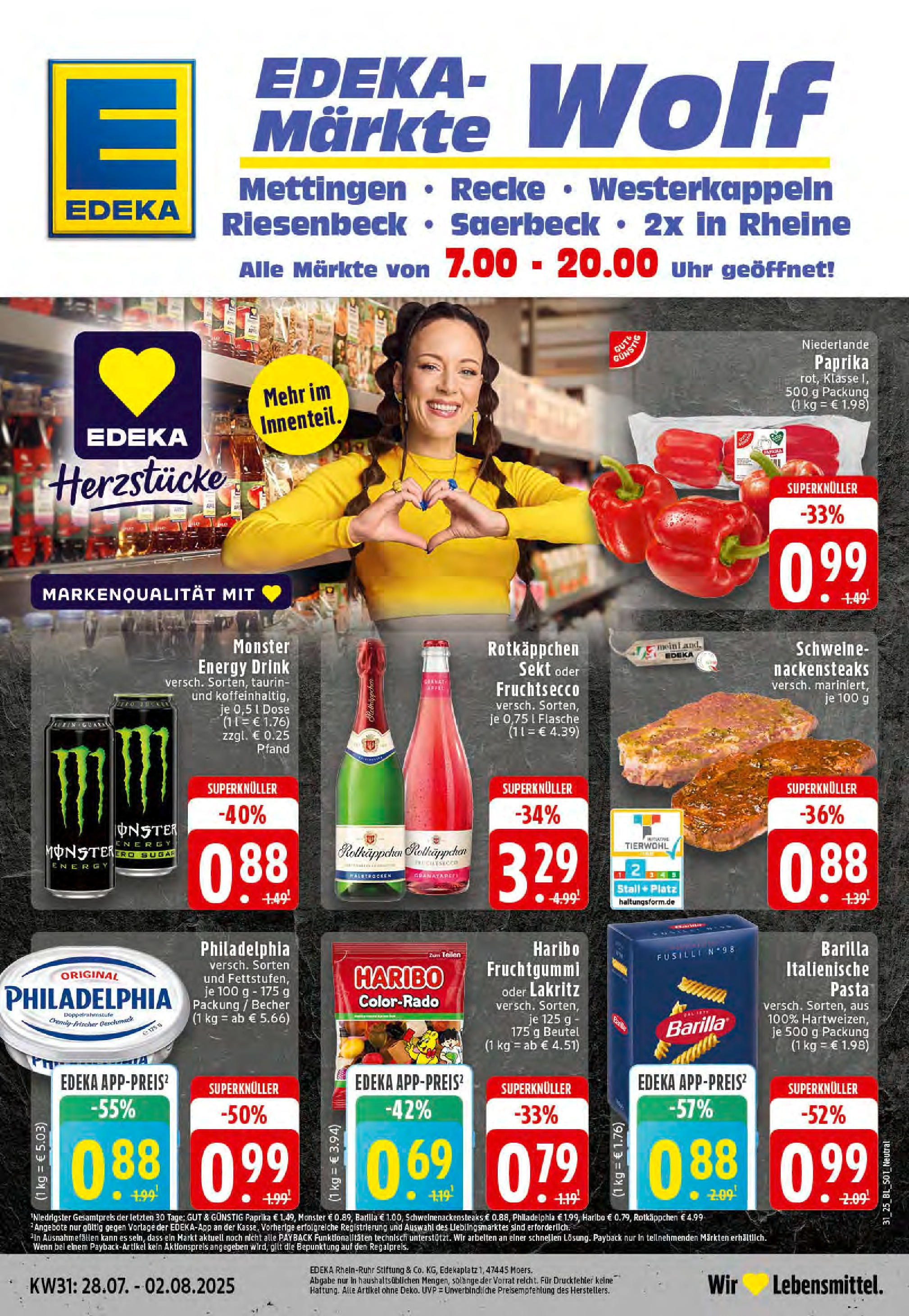 EDEKA Prospekt ab 27.07.2025 - Prospekt Rheine Online