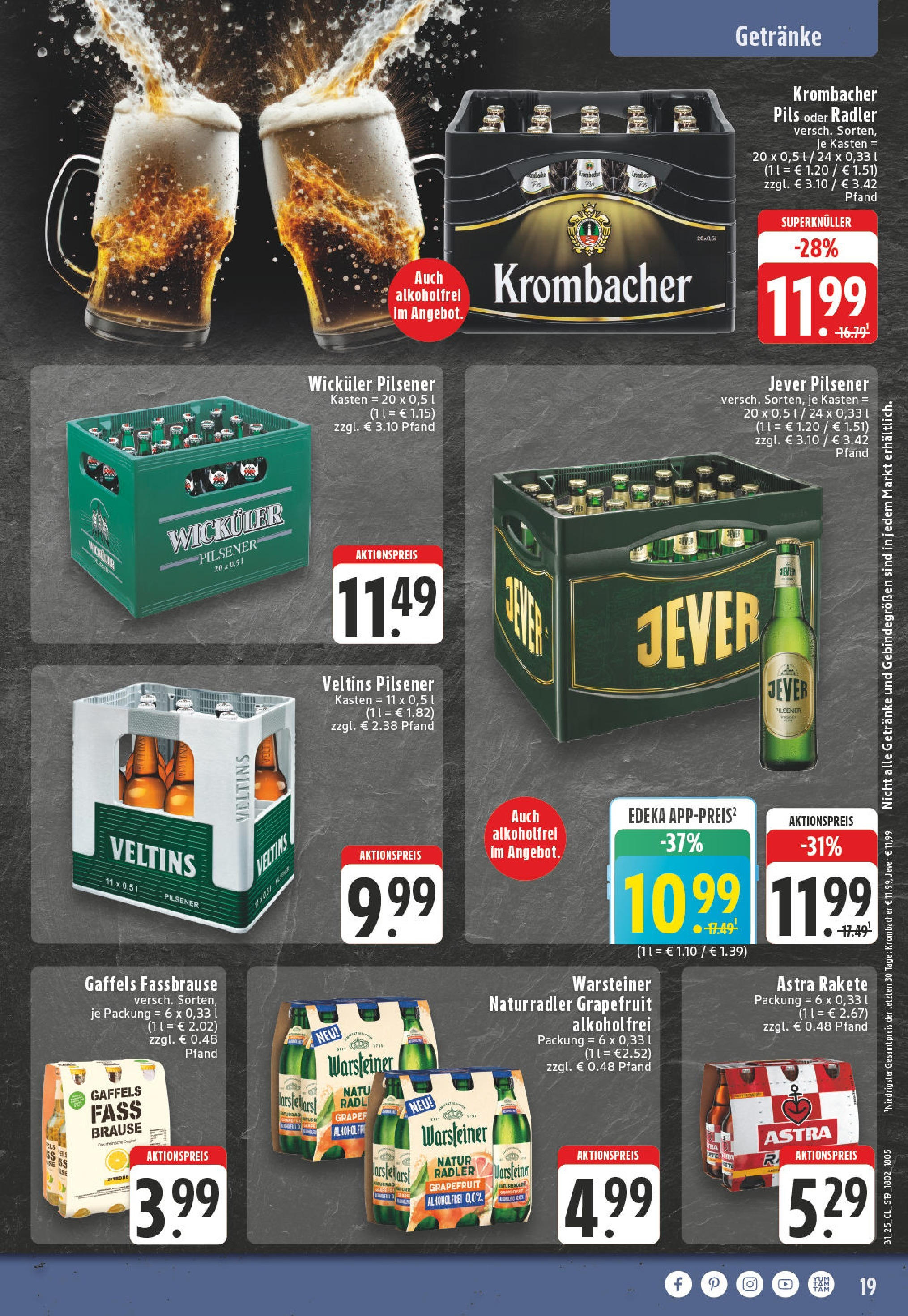 Edeka prospekt Witten-Bommern (ab 27.07.2025) » Angebote Online | Seite: 21 | Produkte: Grapefruit, Radler, Warsteiner, Veltins Edeka prospekt Witten-Bommern (ab 27.07.2025) » Angebote Online | Seite: 21 | Produkte: Grapefruit, Radler, Warsteiner, Veltins