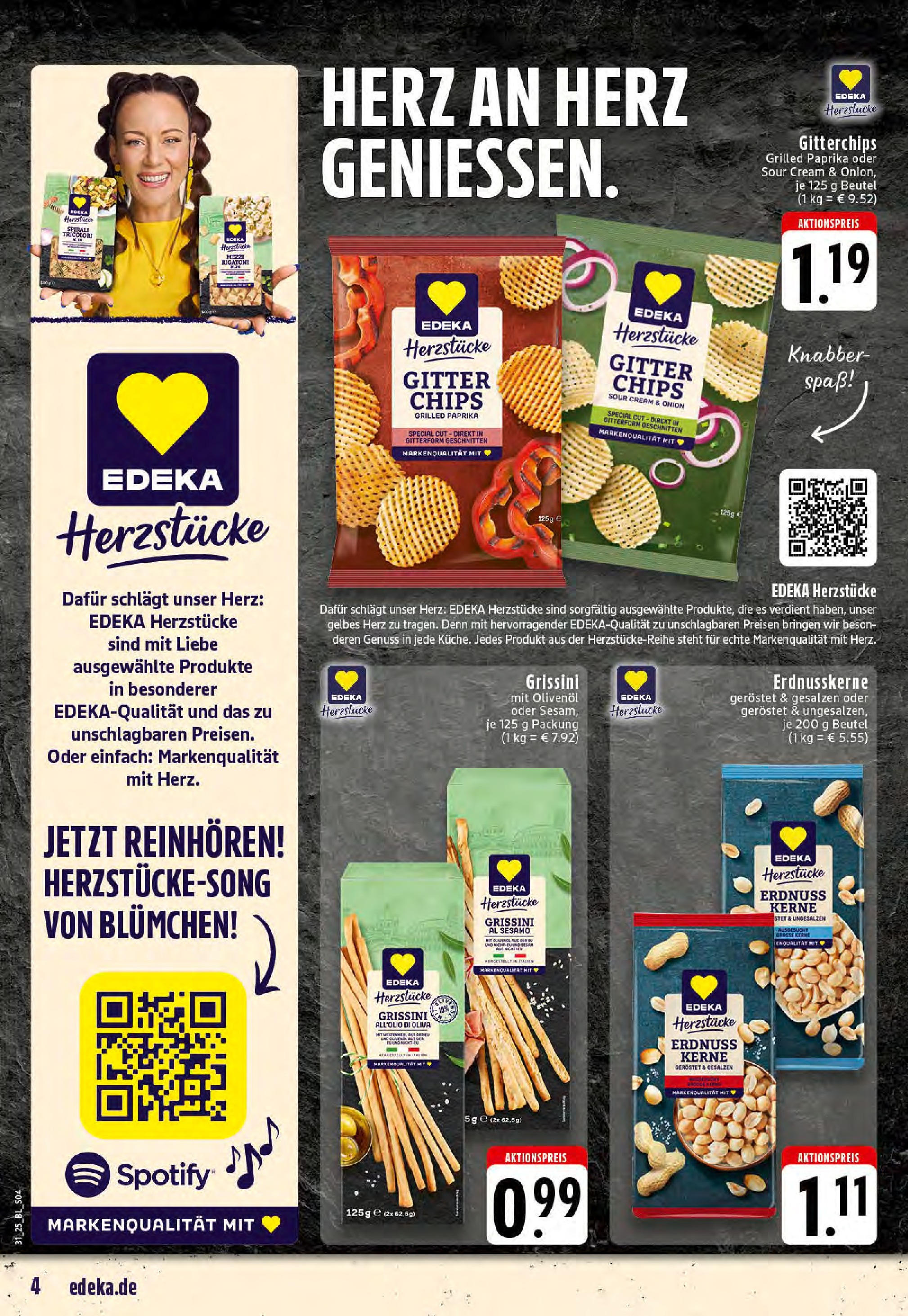 Edeka prospekt Dortmund-Eving (ab 27.07.2025) » Angebote Online | Seite: 4 | Produkte: Olivenol, Paprika, Chips Edeka prospekt Dortmund-Eving (ab 27.07.2025) » Angebote Online | Seite: 4 | Produkte: Olivenol, Paprika, Chips