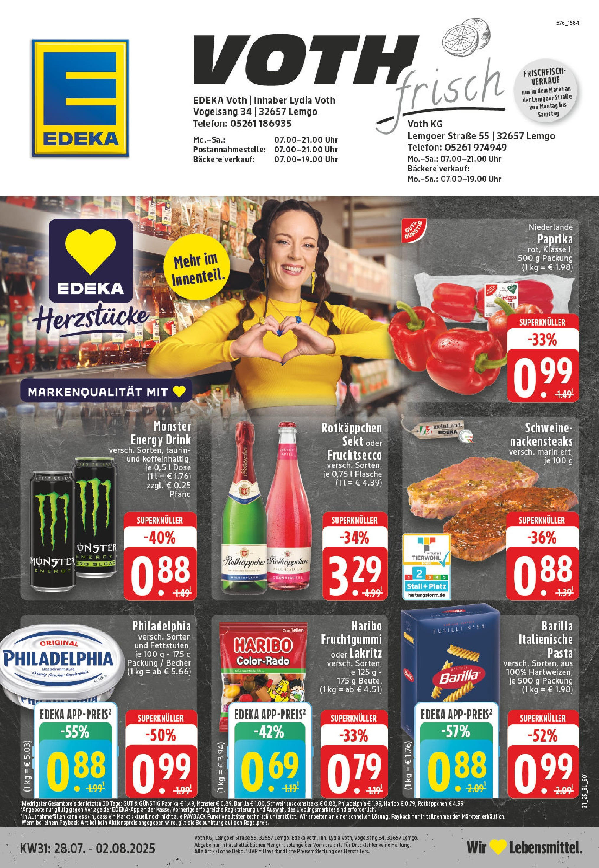 EDEKA Prospekt ab 27.07.2025 - Prospekt Lemgo Online Vorschau von dem Prospekt des Geschäftes Edeka, gültig ab dem 27.07.2025