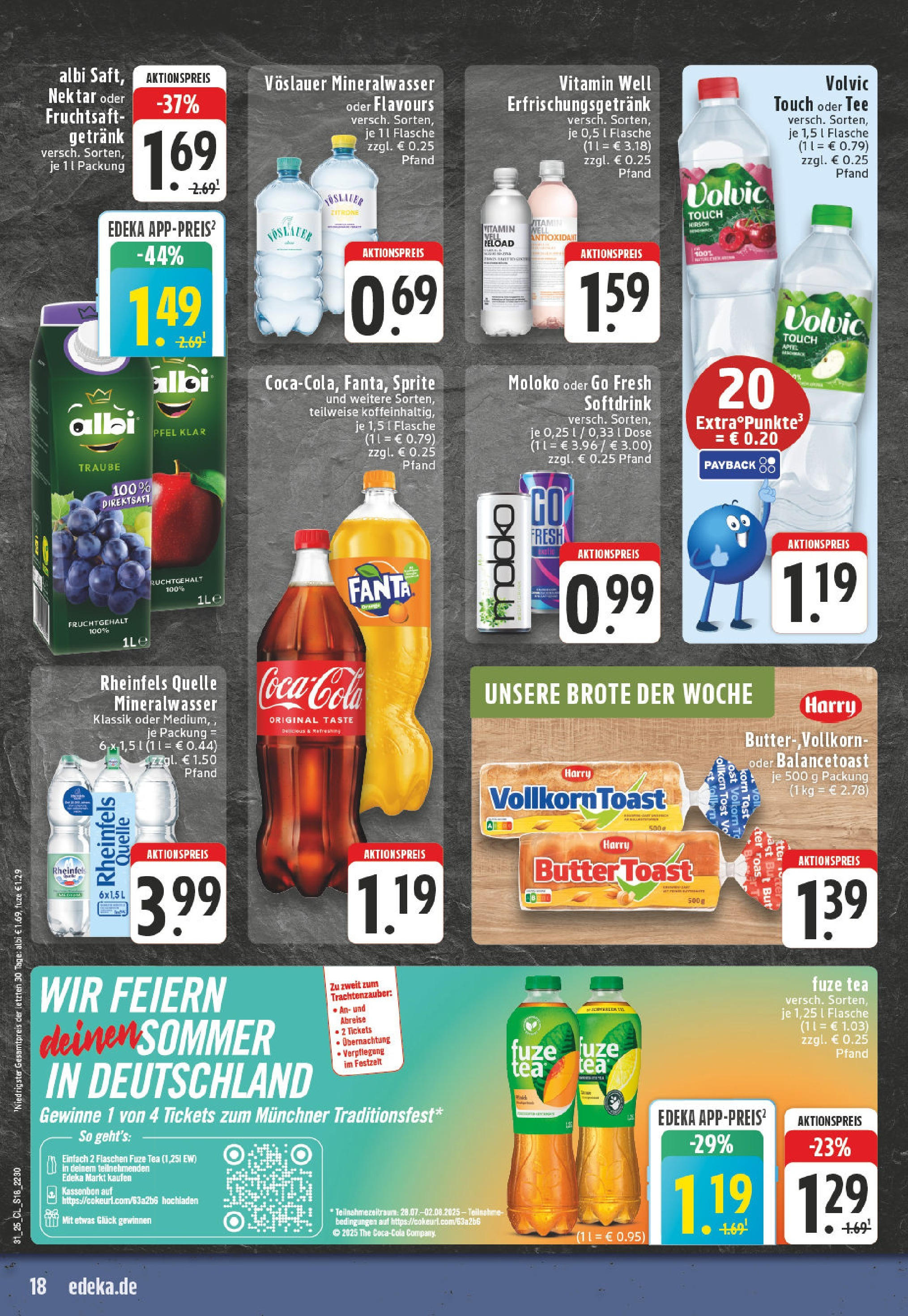 Edeka prospekt Leverkusen	 (ab 27.07.2025) » Angebote Online | Seite: 18 | Produkte: Toast, Äpfel, Tee, Volvic