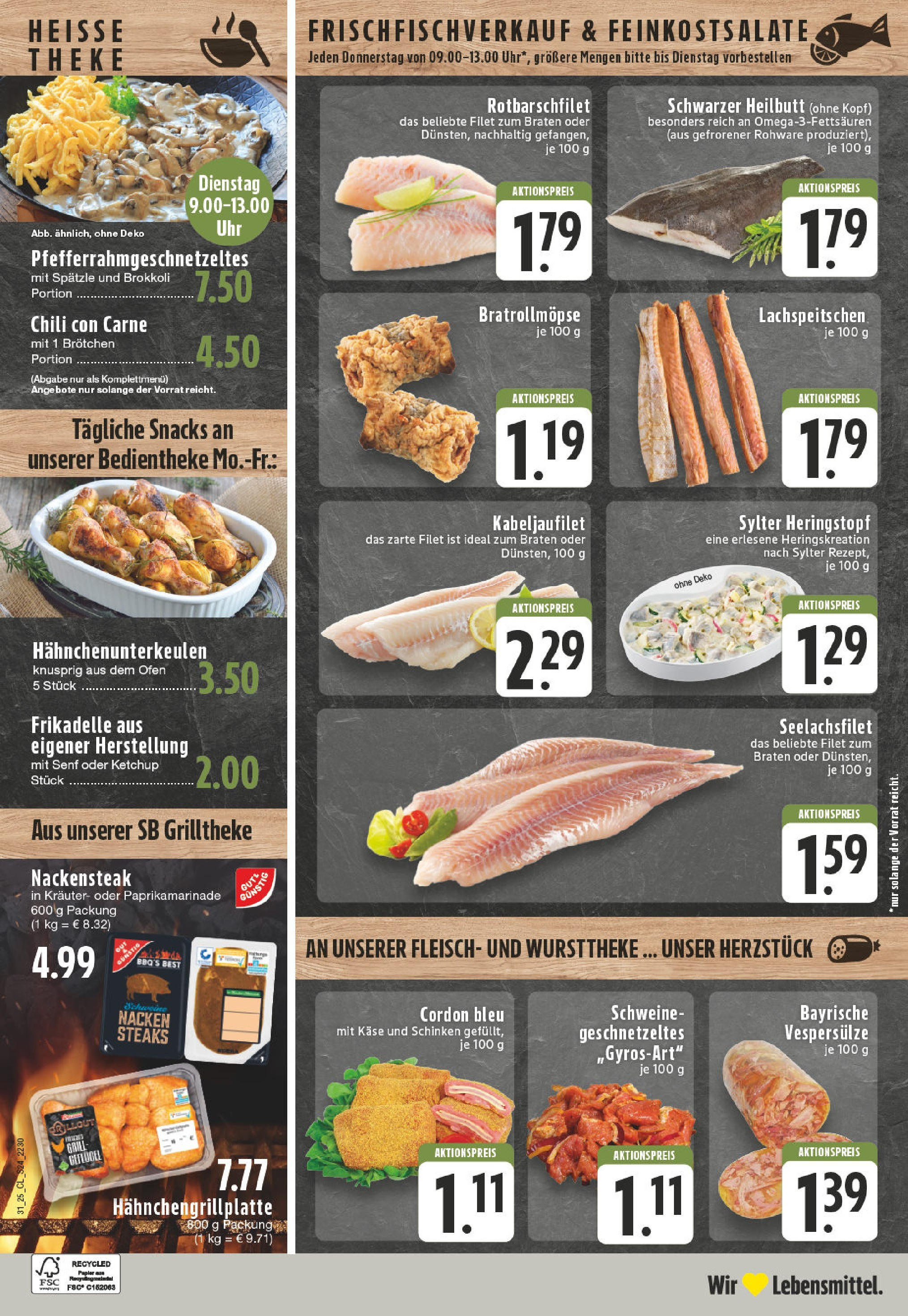 Edeka prospekt Leverkusen	 (ab 27.07.2025) » Angebote Online | Seite: 24 | Produkte: Theke, Brokkoli, Chili, Schinken