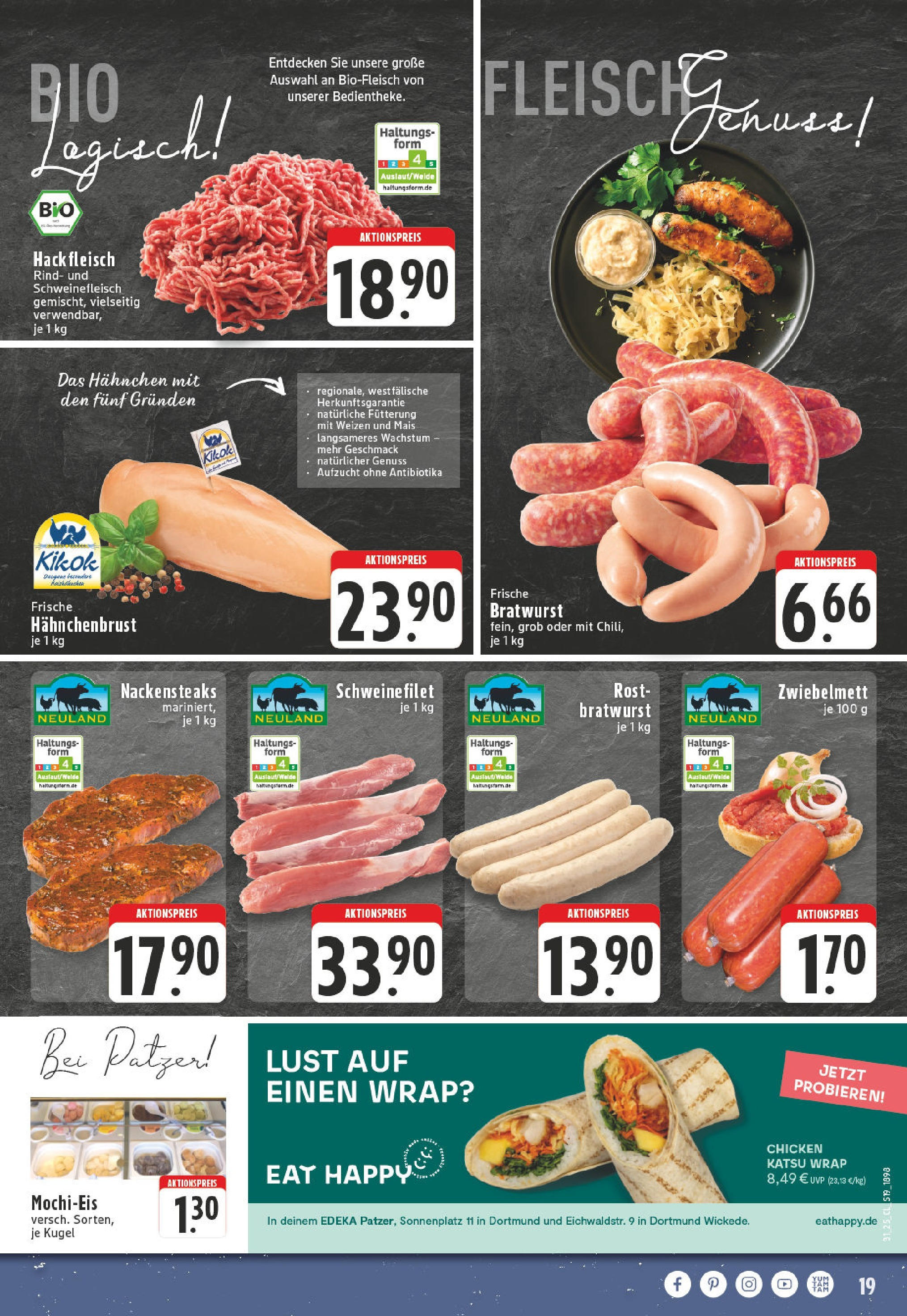 Edeka prospekt Dortmund (ab 27.07.2025) » Angebote Online | Seite: 21 | Produkte: Hahnchen, Fleisch, Mochi, Hahnchenbrust Edeka prospekt Dortmund (ab 27.07.2025) » Angebote Online | Seite: 21 | Produkte: Hahnchen, Fleisch, Mochi, Hahnchenbrust