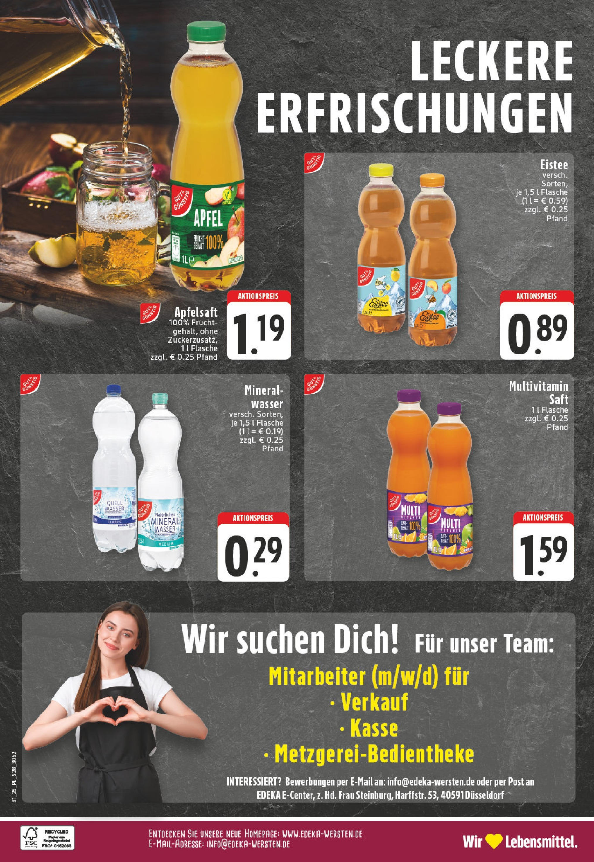 Edeka prospekt Düsseldorf-Derendorf (ab 27.07.2025) » Angebote Online | Seite: 28 | Produkte: Äpfel, Mineralwasser, Apple, Wasser Edeka prospekt Düsseldorf-Derendorf (ab 27.07.2025) » Angebote Online | Seite: 28 | Produkte: Äpfel, Mineralwasser, Apple, Wasser