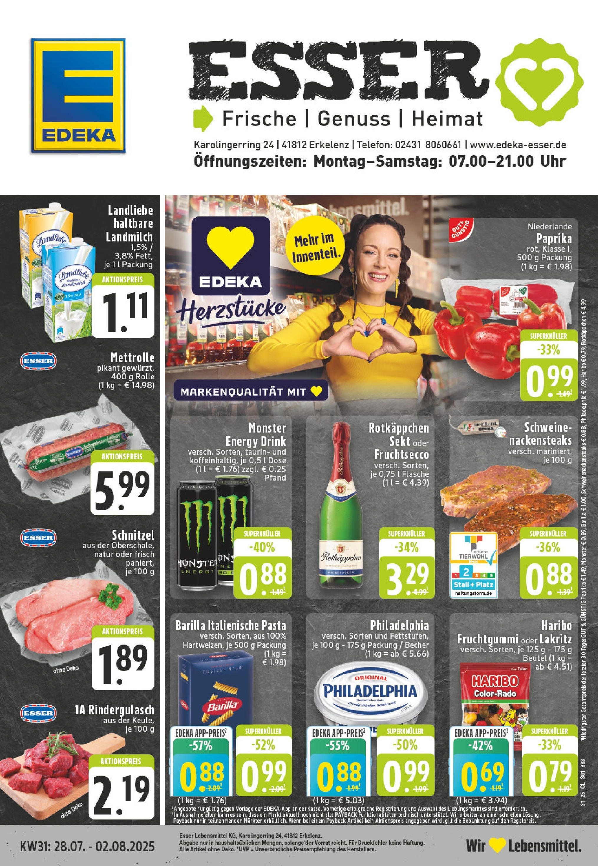 EDEKA Prospekt ab 27.07.2025 - Prospekt Erkelenz Online