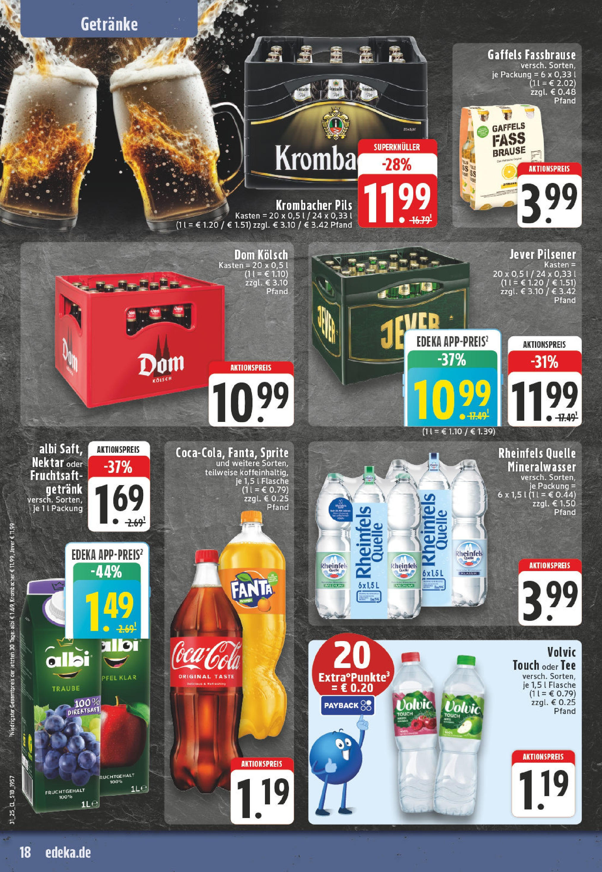 Edeka prospekt Leverkusen-Schlebusch (ab 27.07.2025) » Angebote Online | Seite: 18 | Produkte: Fanta, Sprite, Krombacher, Fruchtsaft Edeka prospekt Leverkusen-Schlebusch (ab 27.07.2025) » Angebote Online | Seite: 18 | Produkte: Fanta, Sprite, Krombacher, Fruchtsaft