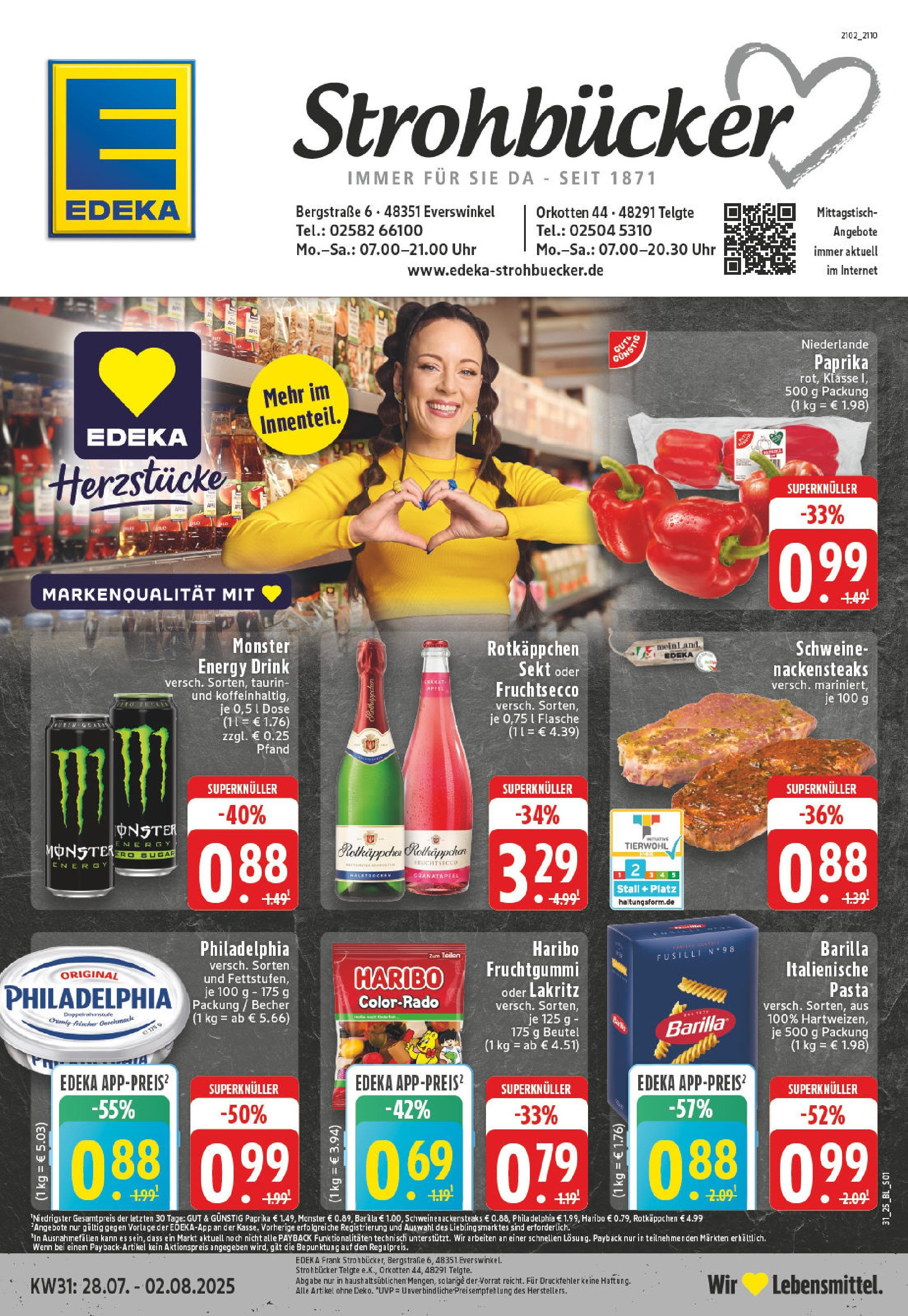 EDEKA Prospekt ab 27.07.2025 - Prospekt Everswinkel Online Vorschau von dem Prospekt des Geschäftes Edeka, gültig ab dem 27.07.2025