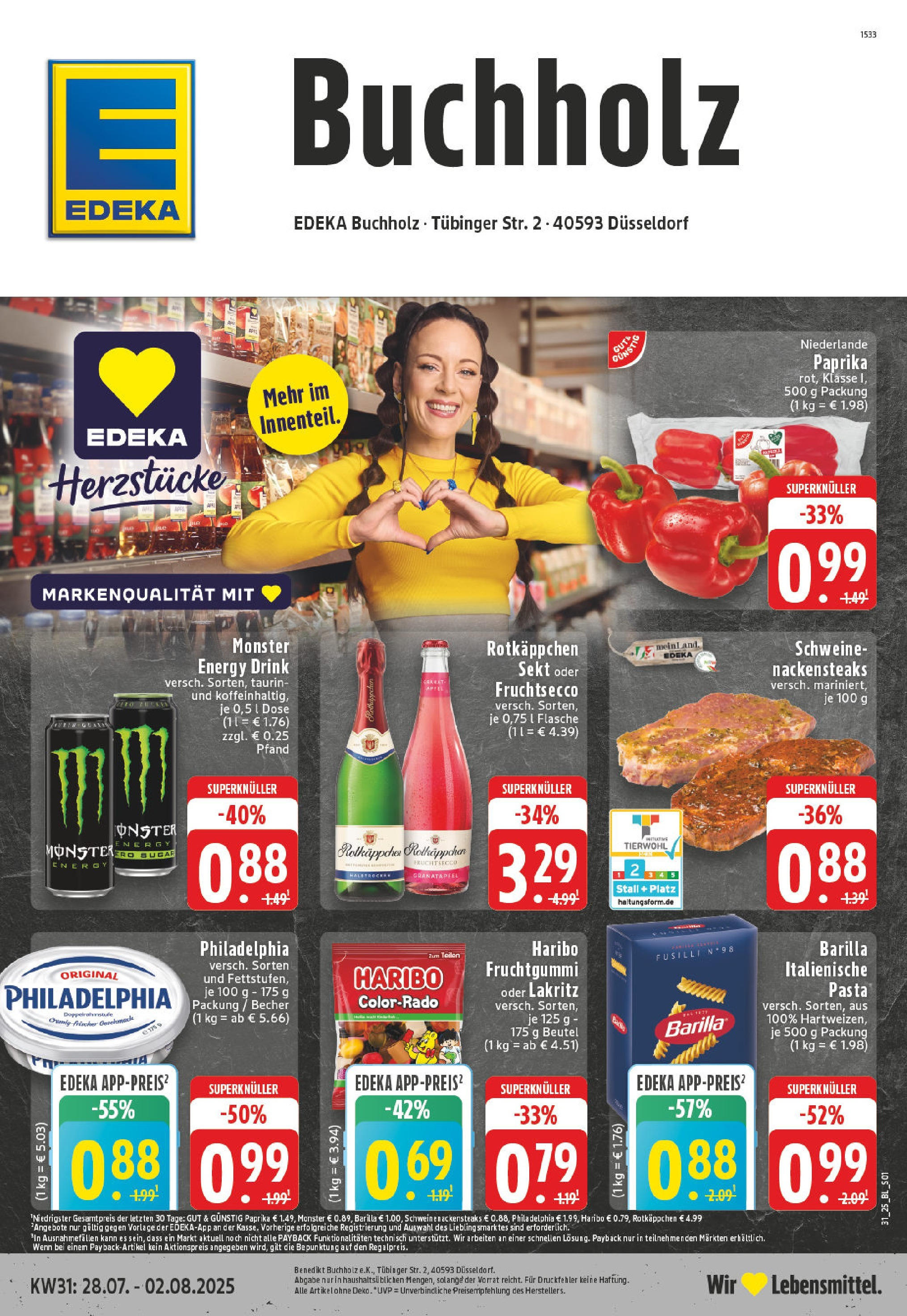 EDEKA Prospekt ab 27.07.2025 - Prospekt Düsseldorf Online Vorschau von dem Prospekt des Geschäftes Edeka, gültig ab dem 27.07.2025