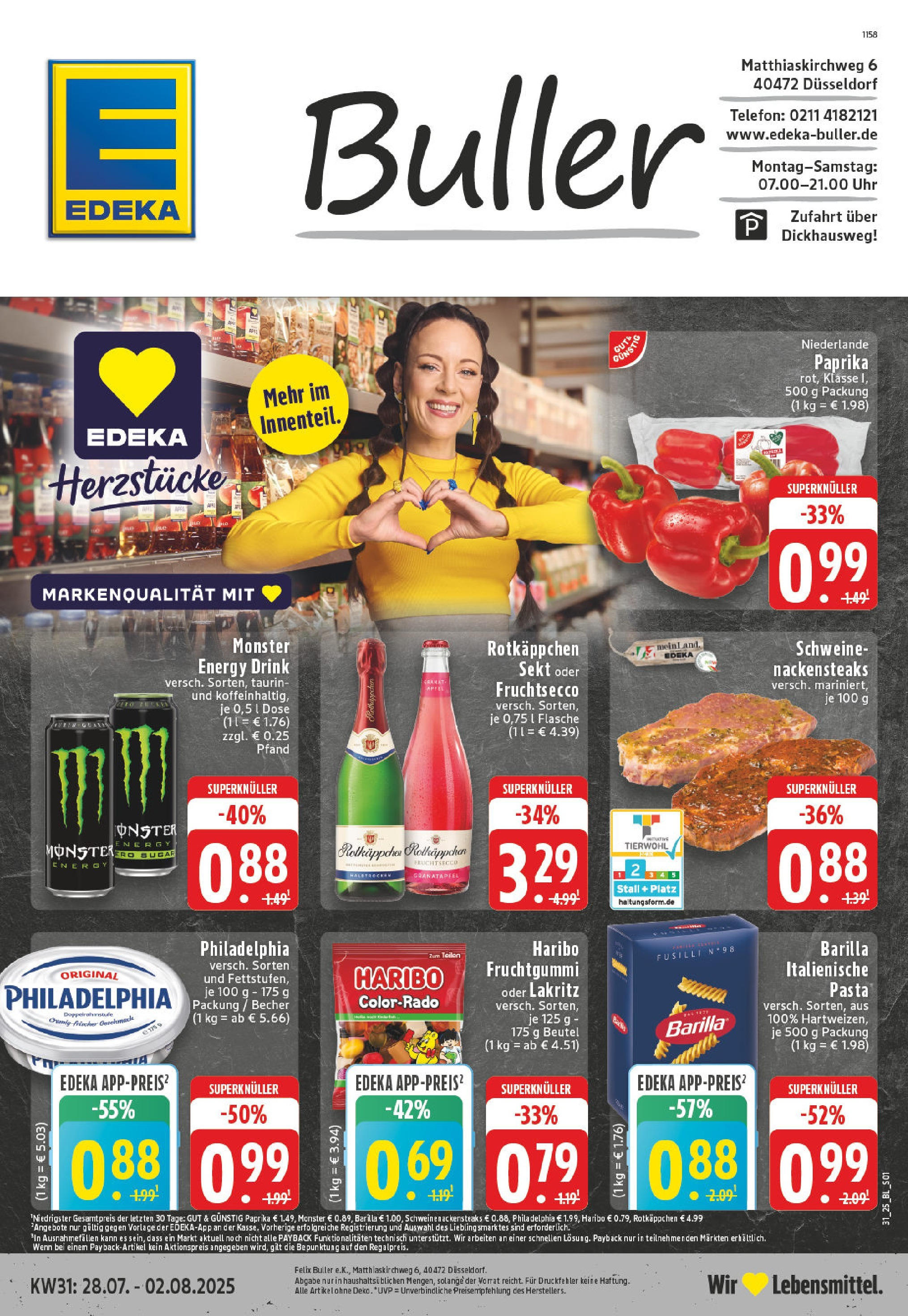 EDEKA Prospekt ab 27.07.2025 - Prospekt Düsseldorf Online Vorschau von dem Prospekt des Geschäftes Edeka, gültig ab dem 27.07.2025