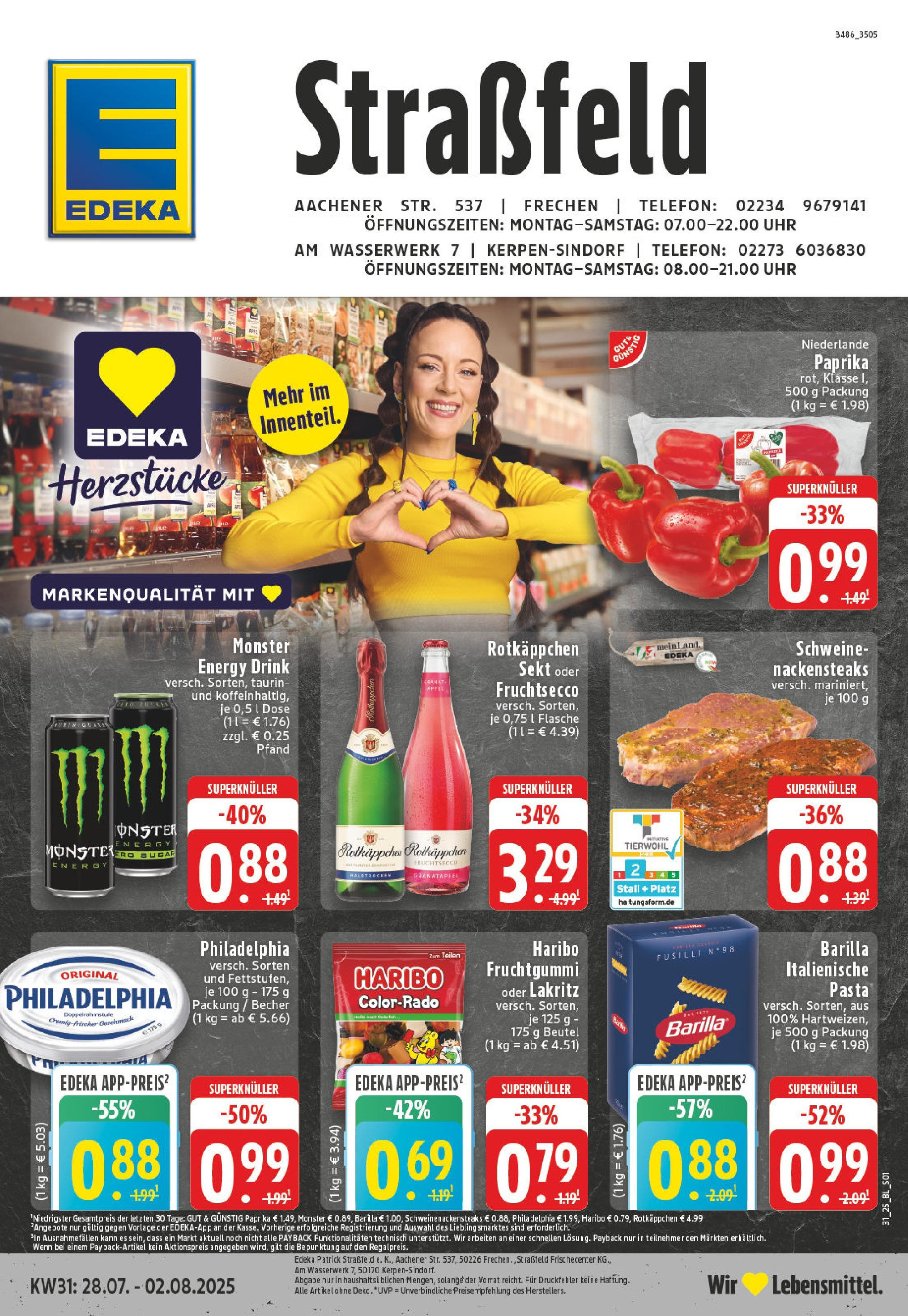 EDEKA Prospekt ab 27.07.2025 - Prospekt Frechen Online Vorschau von dem Prospekt des Geschäftes Edeka, gültig ab dem 27.07.2025