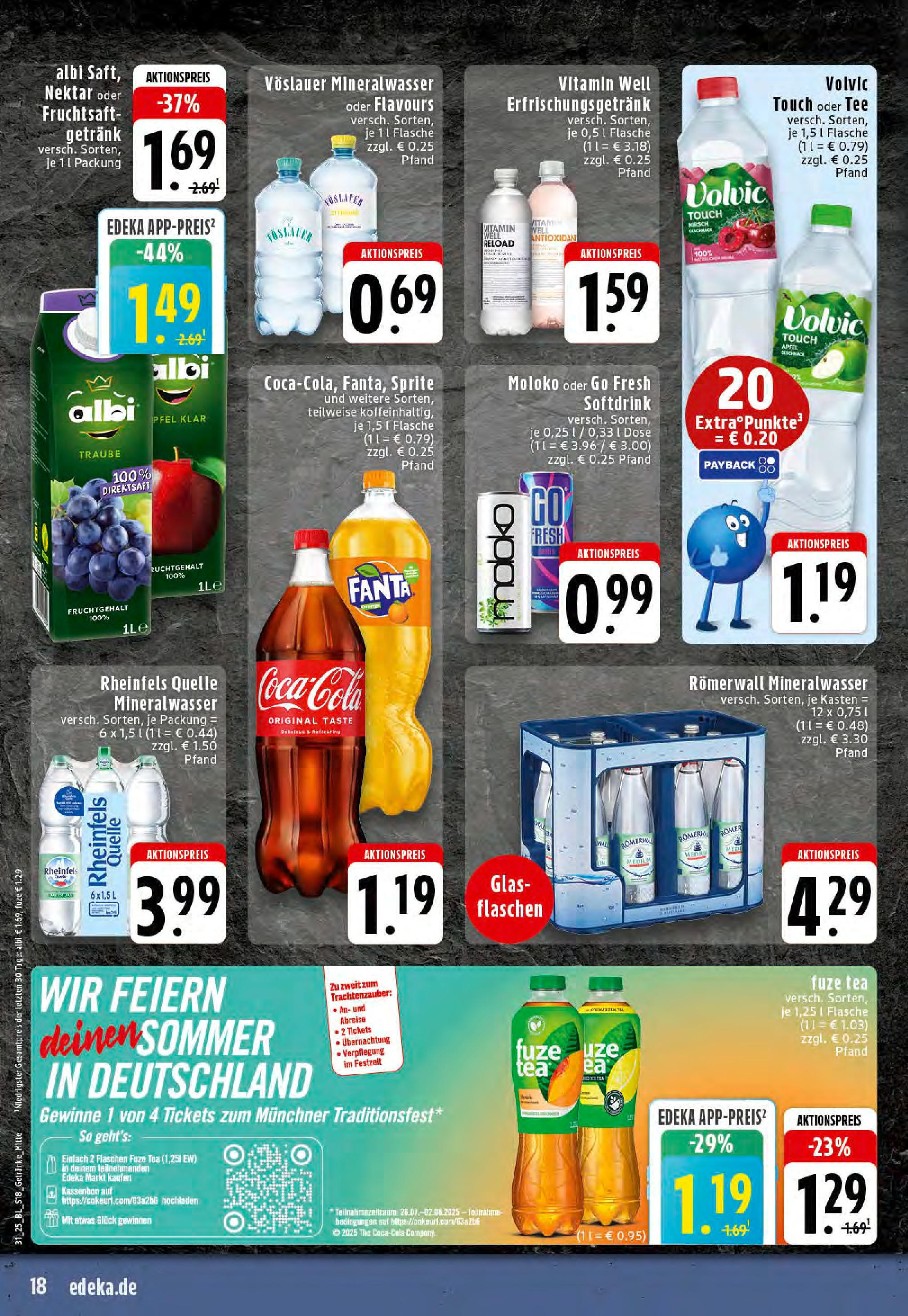 Edeka prospekt Dortmund-Eving (ab 27.07.2025) » Angebote Online | Seite: 18 | Produkte: Äpfel, Volvic touch, Mineralwasser, Volvic Edeka prospekt Dortmund-Eving (ab 27.07.2025) » Angebote Online | Seite: 18 | Produkte: Äpfel, Volvic touch, Mineralwasser, Volvic