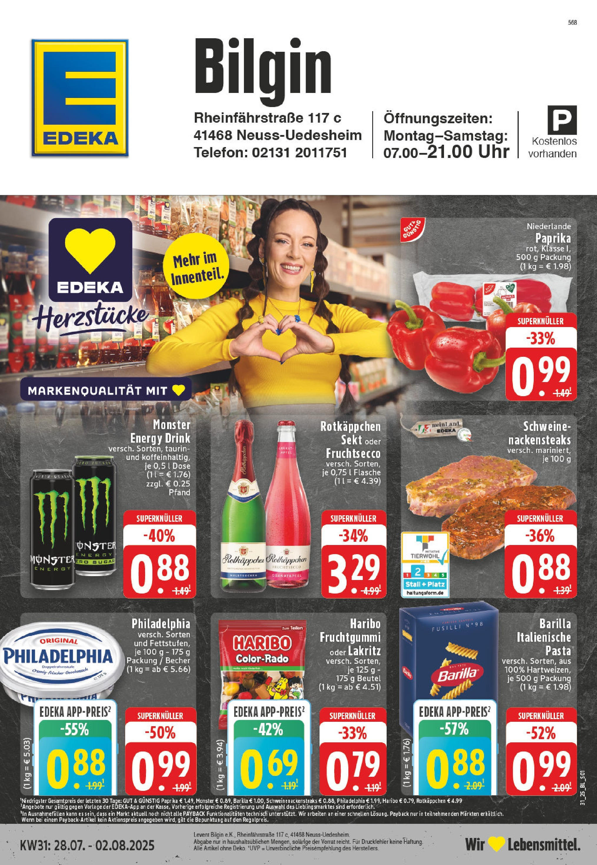 EDEKA Prospekt ab 27.07.2025 - Prospekt Neuss Online Vorschau von dem Prospekt des Geschäftes Edeka, gültig ab dem 27.07.2025
