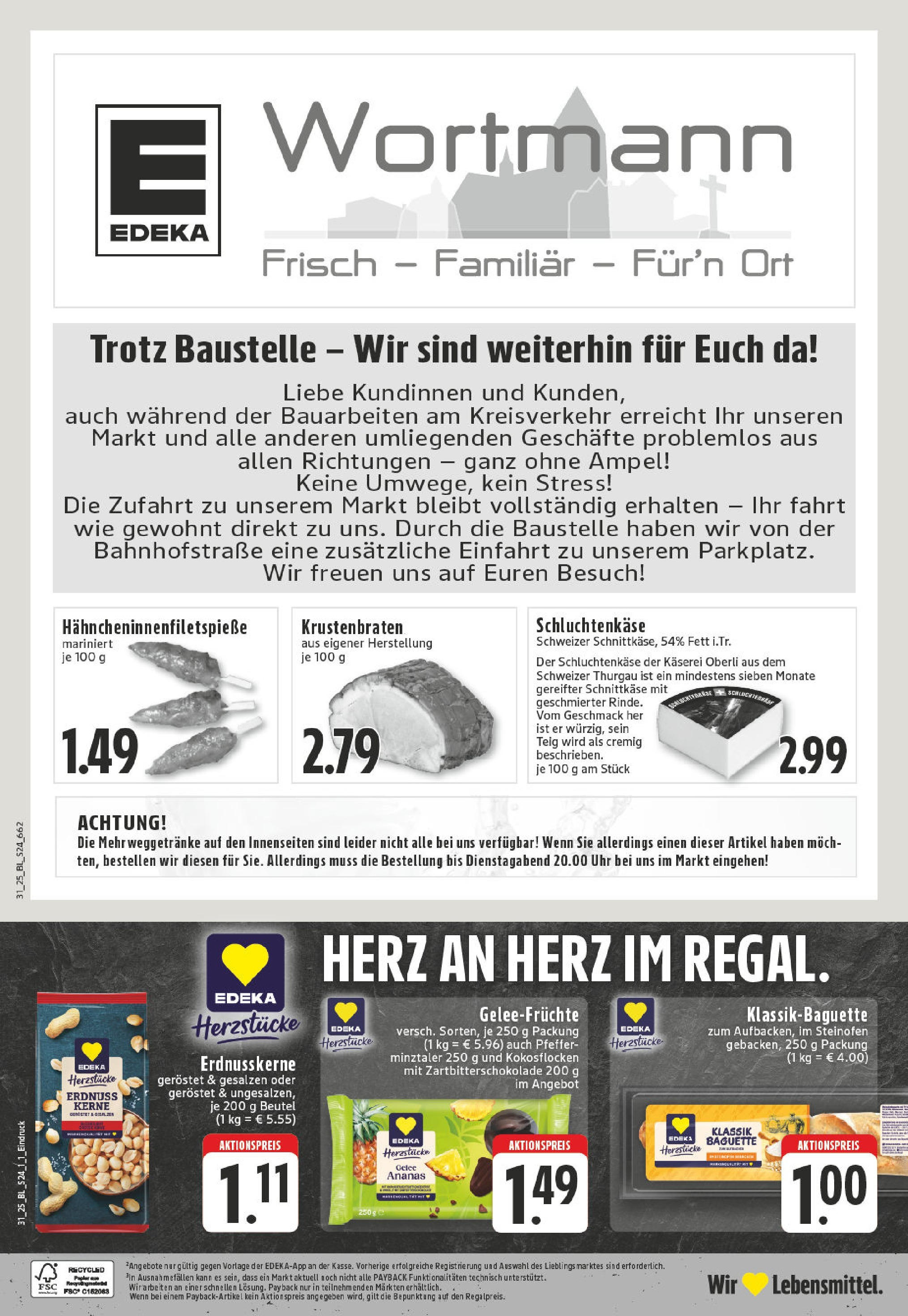 Edeka prospekt Ense-Niederense (ab 27.07.2025) » Angebote Online | Seite: 24 | Produkte: Baguette, Ananas, Krustenbraten, Pfeffer Edeka prospekt Ense-Niederense (ab 27.07.2025) » Angebote Online | Seite: 24 | Produkte: Baguette, Ananas, Krustenbraten, Pfeffer