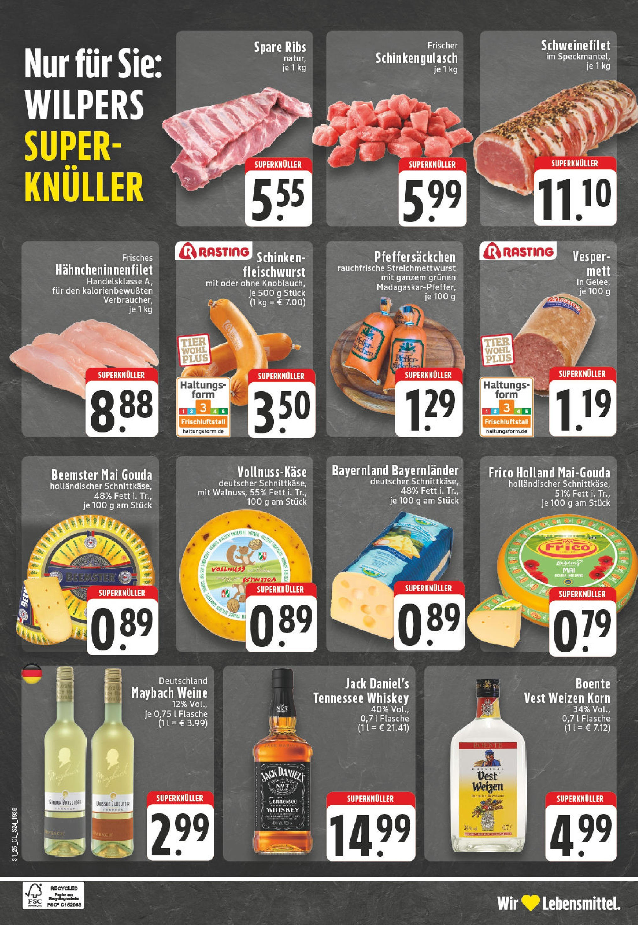 Edeka prospekt Ahaus (ab 27.07.2025) » Angebote Online | Seite: 24 | Produkte: Spare ribs, Jack Daniel's, Schinken, Whiskey Edeka prospekt Ahaus (ab 27.07.2025) » Angebote Online | Seite: 24 | Produkte: Spare ribs, Jack Daniel's, Schinken, Whiskey