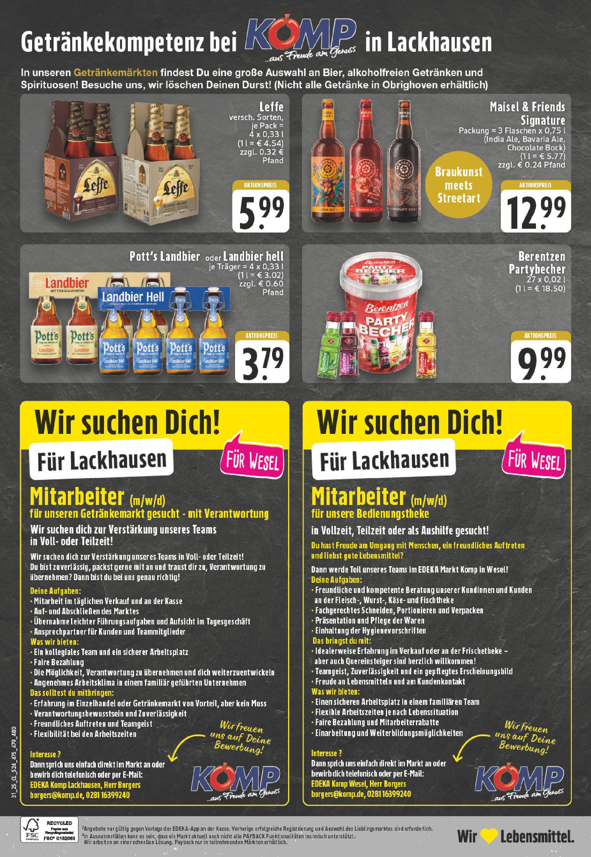 Edeka prospekt Wesel-Lackhausen (ab 27.07.2025) » Angebote Online | Seite: 24 | Produkte: Käse, Fisch, Berentzen Edeka prospekt Wesel-Lackhausen (ab 27.07.2025) » Angebote Online | Seite: 24 | Produkte: Käse, Fisch, Berentzen