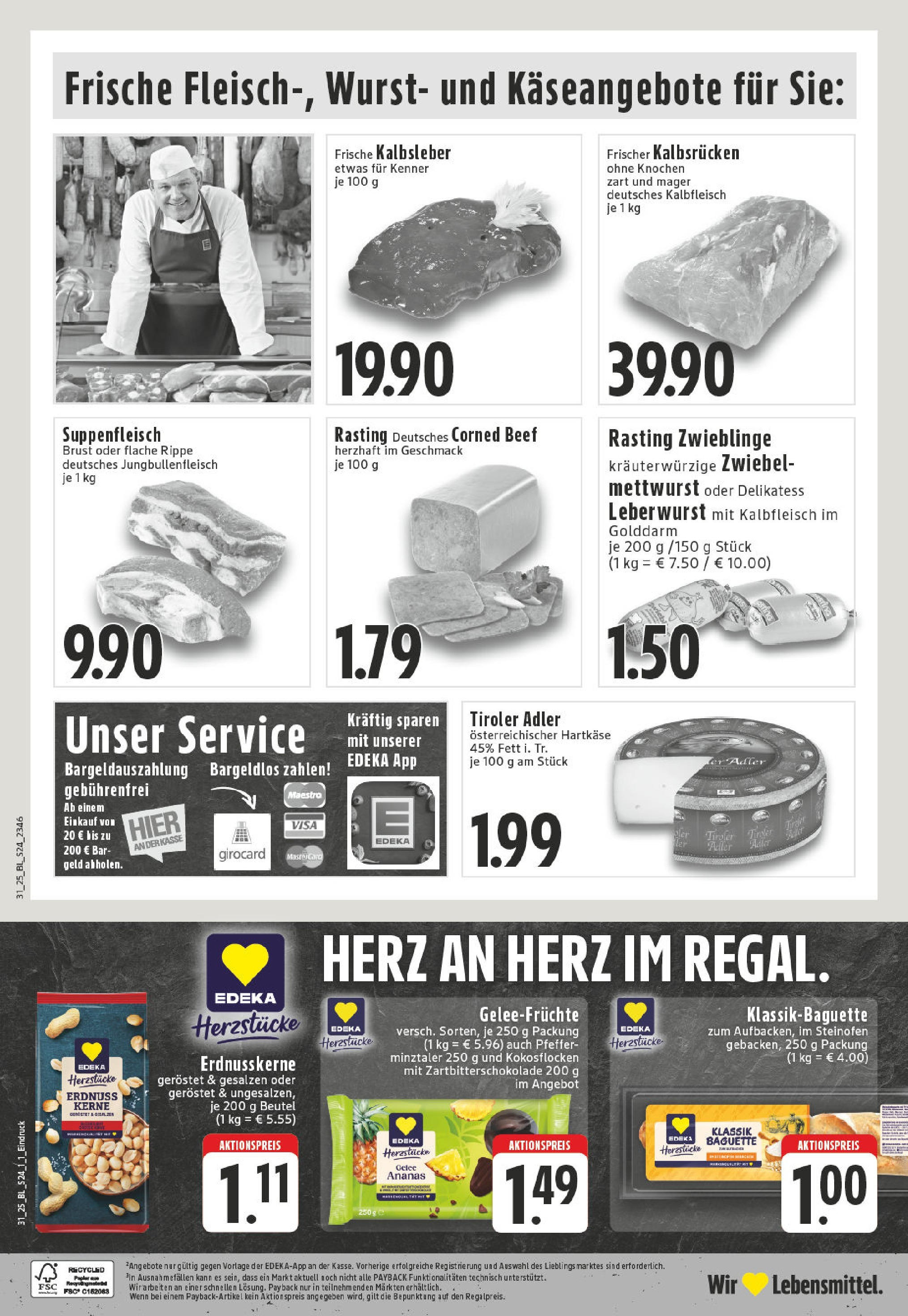 Edeka prospekt Essen (ab 27.07.2025) » Angebote Online | Seite: 24 | Produkte: Baguette, Ananas, Pfeffer, Wurst Edeka prospekt Essen (ab 27.07.2025) » Angebote Online | Seite: 24 | Produkte: Baguette, Ananas, Pfeffer, Wurst