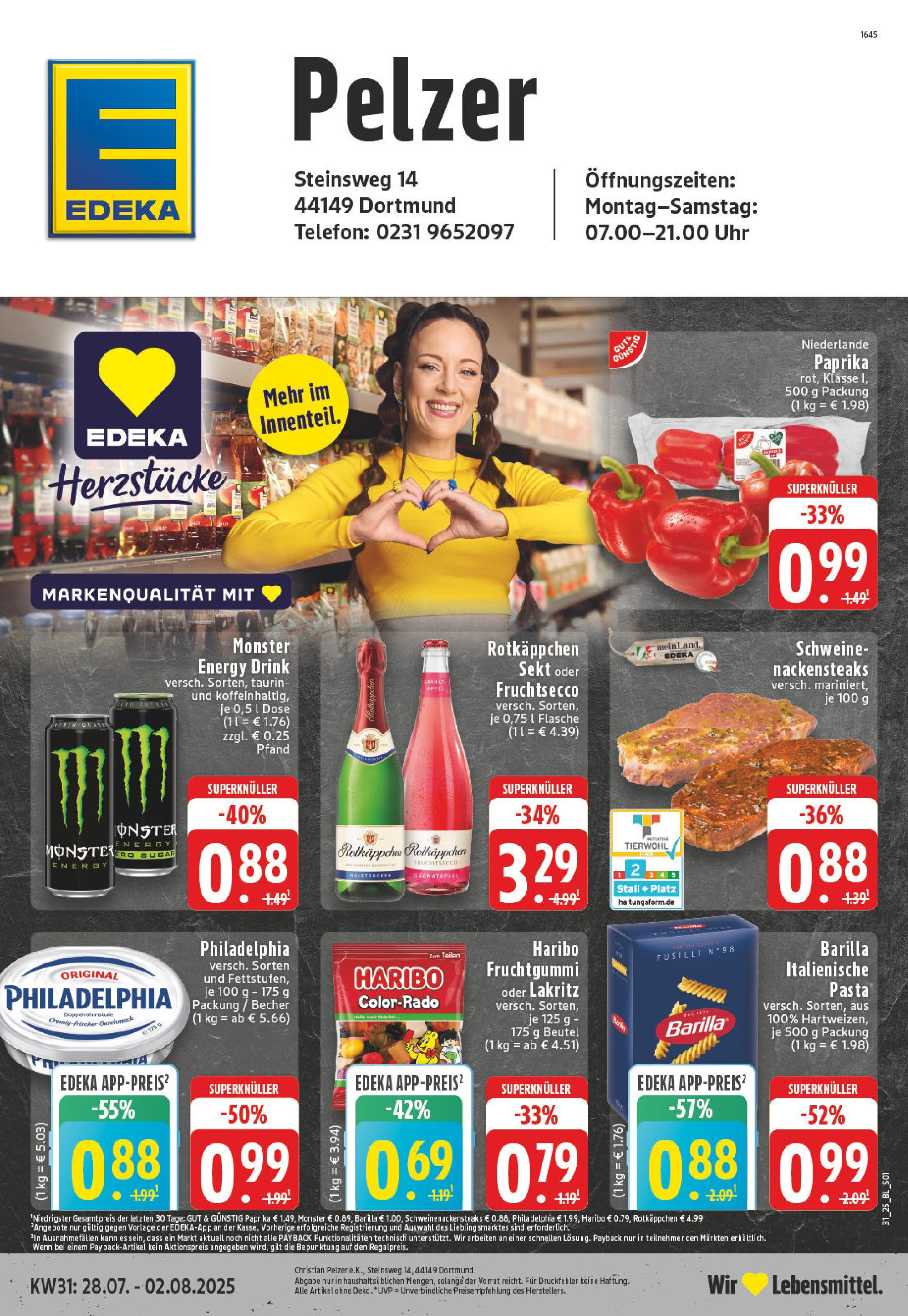 Edeka prospekt Dortmund - Oespel (ab 27.07.2025) » Angebote Online | Seite: 1 | Produkte: Granatapfel, Sekt, Monster, Uhr Edeka prospekt Dortmund - Oespel (ab 27.07.2025) » Angebote Online | Seite: 1 | Produkte: Granatapfel, Sekt, Monster, Uhr
