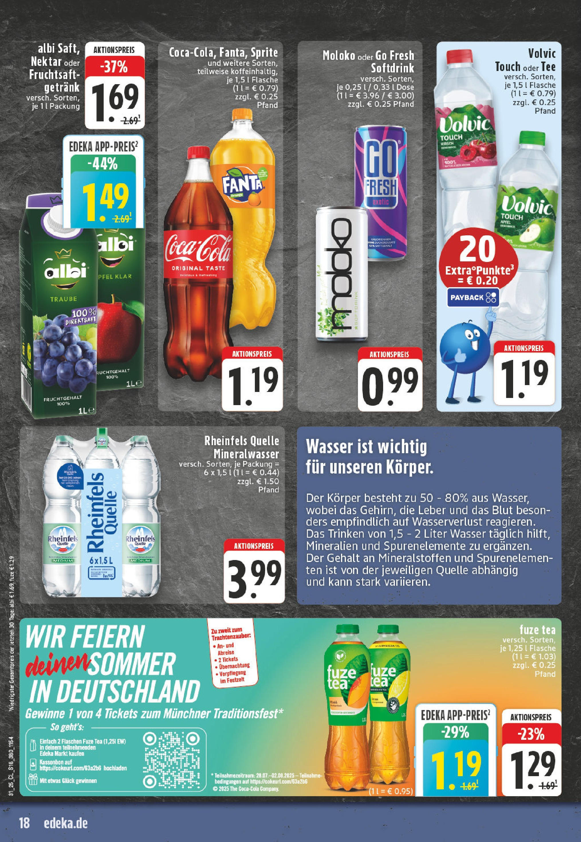 Edeka prospekt Höhn (ab 27.07.2025) » Angebote Online | Seite: 18 | Produkte: Fuze tea, Fanta, Sprite, Fruchtsaft Edeka prospekt Höhn (ab 27.07.2025) » Angebote Online | Seite: 18 | Produkte: Fuze tea, Fanta, Sprite, Fruchtsaft