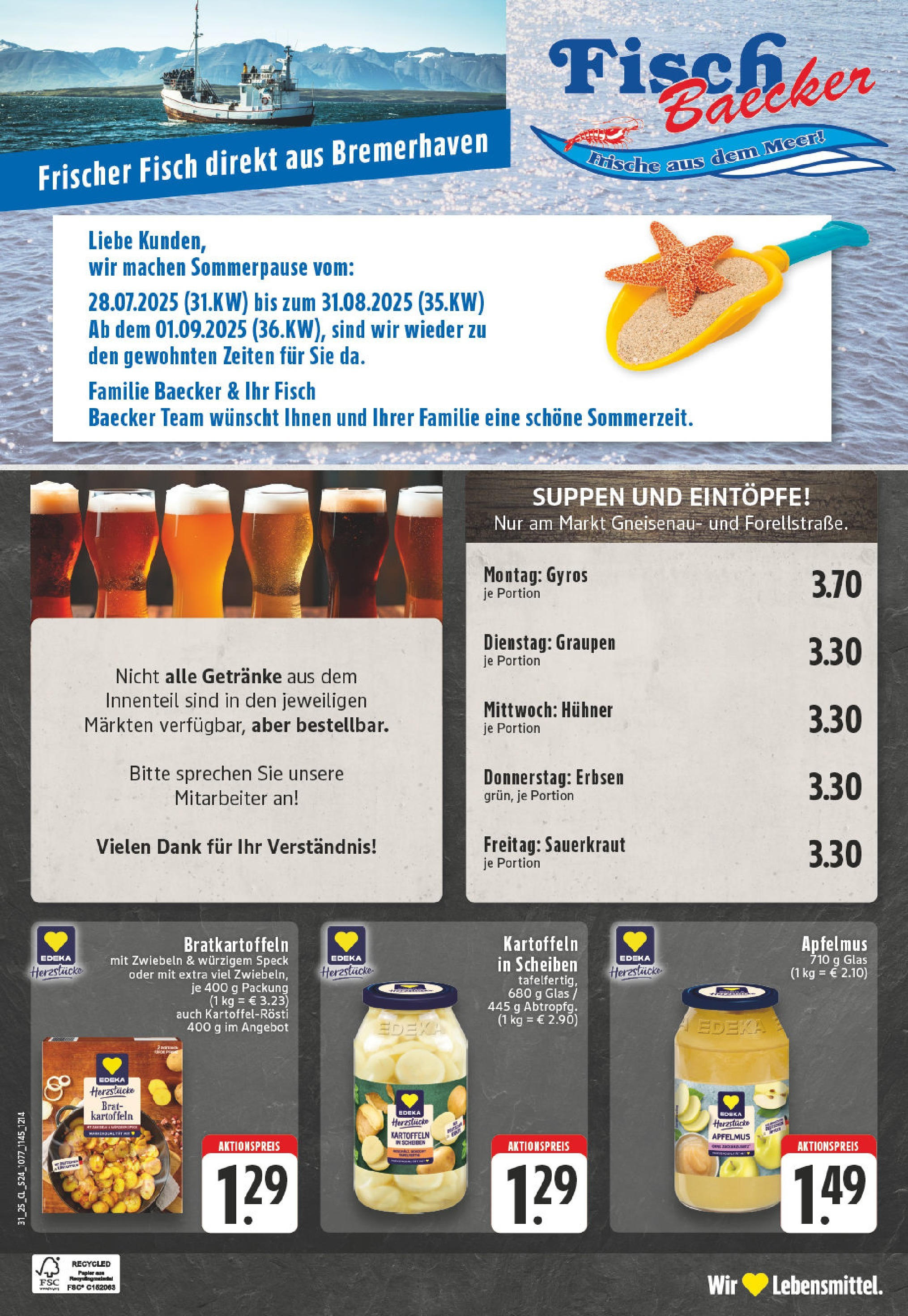 Edeka prospekt Herne (ab 27.07.2025) » Angebote Online | Seite: 24 | Produkte: Fisch, Gyros, Kartoffeln, Zwiebeln Edeka prospekt Herne (ab 27.07.2025) » Angebote Online | Seite: 24 | Produkte: Fisch, Gyros, Kartoffeln, Zwiebeln