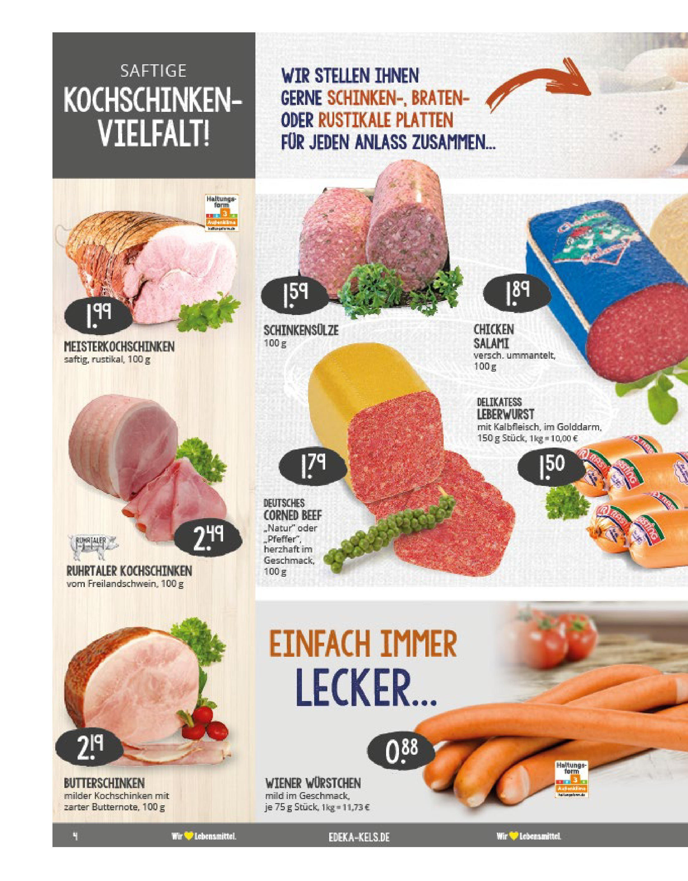 Edeka prospekt Mülheim A. D. Ruhr	 (ab 27.07.2025) » Angebote Online | Seite: 4 | Produkte: Wiener wurstchen, Pfeffer, Salami