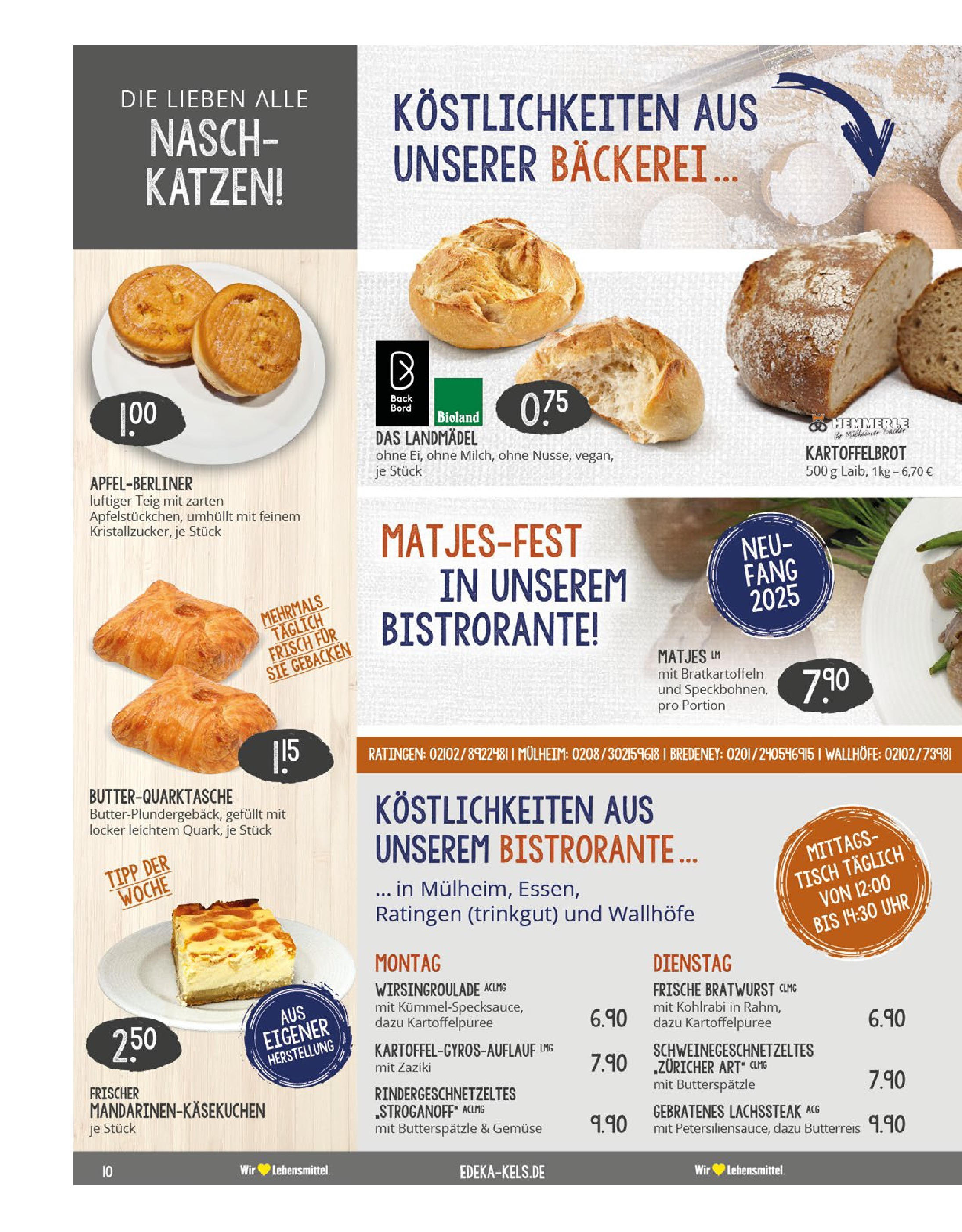 Edeka prospekt Mülheim A. D. Ruhr	 (ab 27.07.2025) » Angebote Online | Seite: 10 | Produkte: Bäckerei, Gemüse, Steak, Uhr