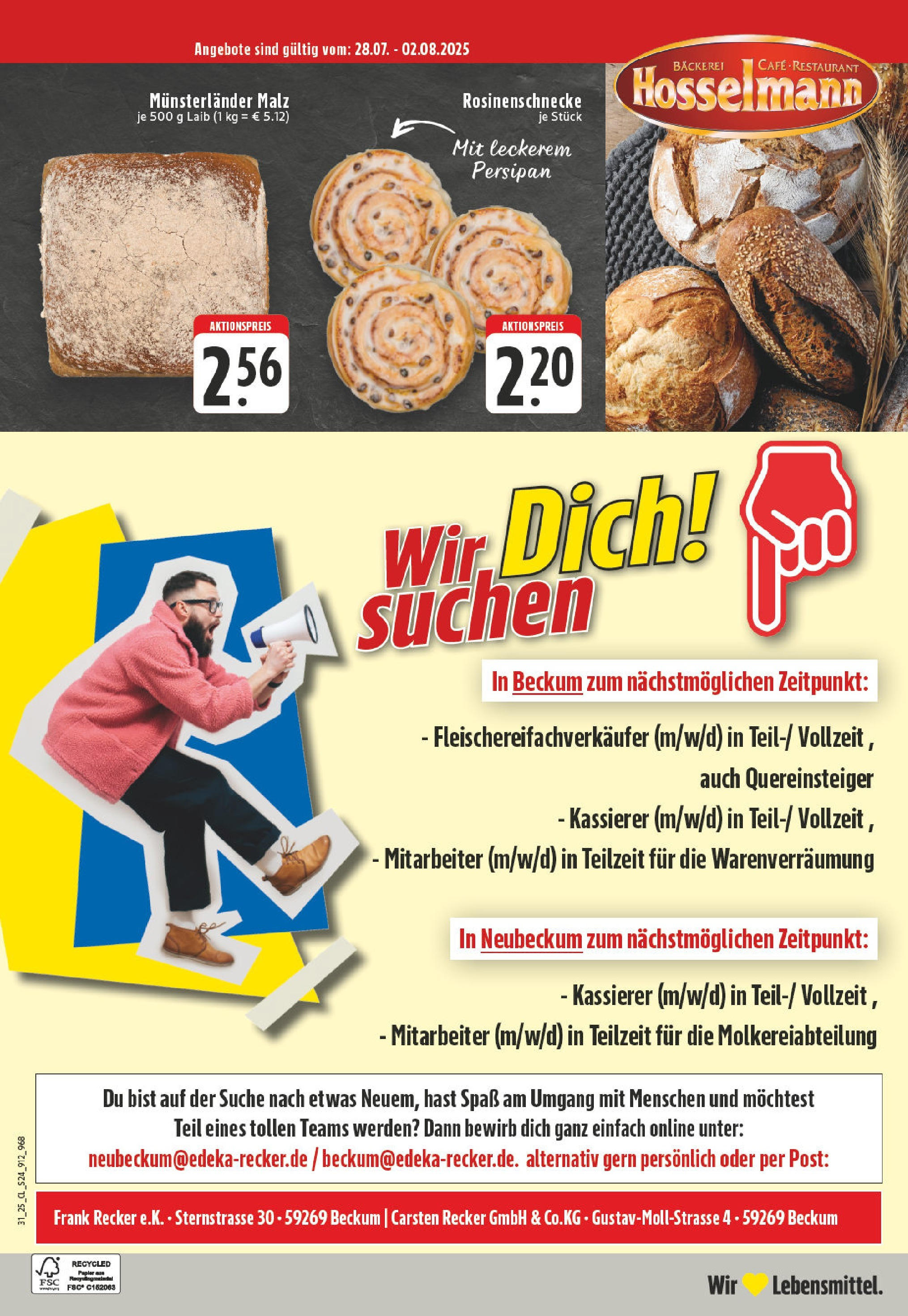 Edeka prospekt Beckum (ab 27.07.2025) » Angebote Online | Seite: 24 | Produkte: Bäckerei Edeka prospekt Beckum (ab 27.07.2025) » Angebote Online | Seite: 24 | Produkte: Bäckerei