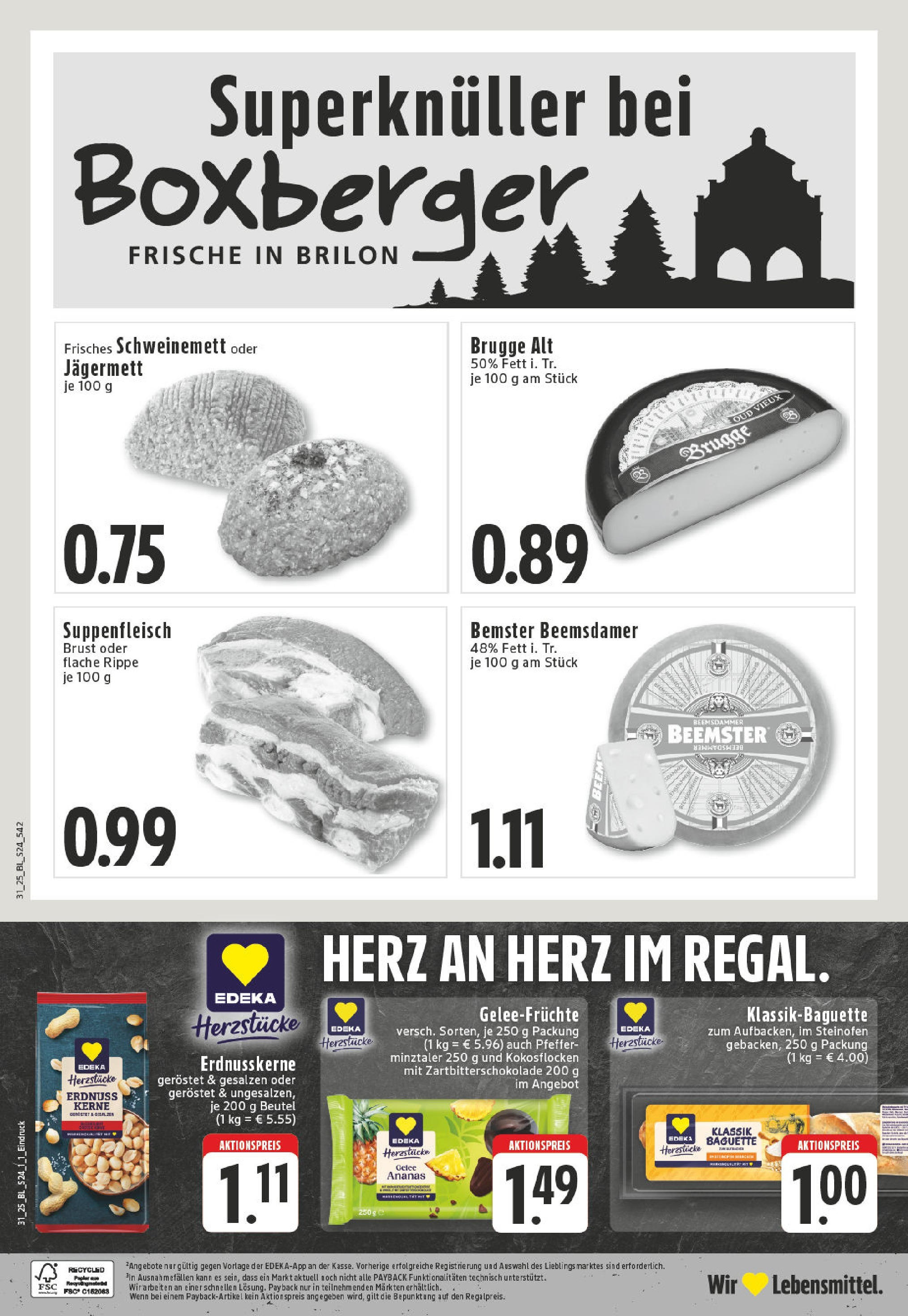 Edeka prospekt Brilon (ab 27.07.2025) » Angebote Online | Seite: 24 | Produkte: Baguette, Ananas, Pfeffer, Suppenfleisch Edeka prospekt Brilon (ab 27.07.2025) » Angebote Online | Seite: 24 | Produkte: Baguette, Ananas, Pfeffer, Suppenfleisch