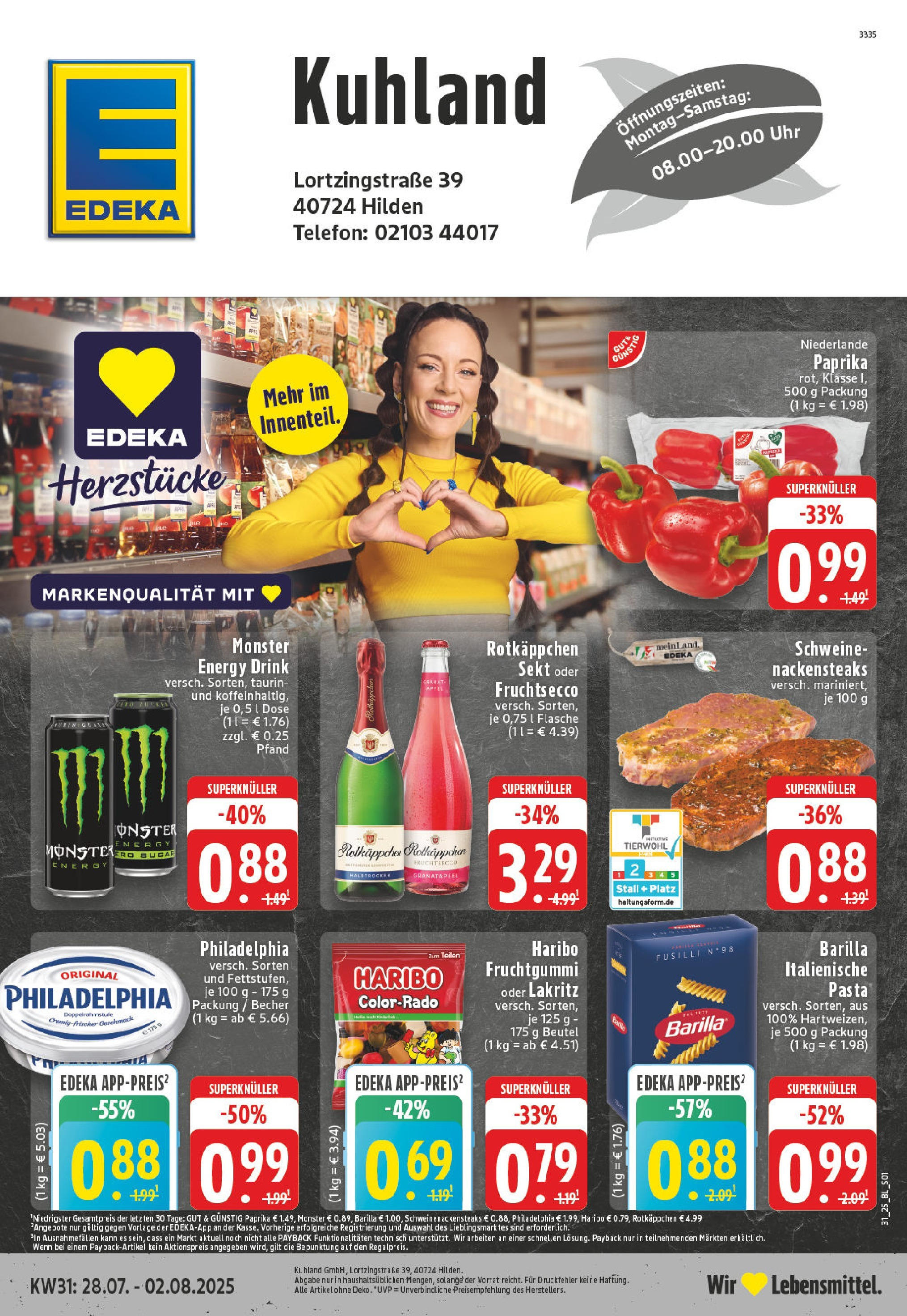EDEKA Prospekt ab 27.07.2025 - Prospekt Hilden Online Vorschau von dem Prospekt des Geschäftes Edeka, gültig ab dem 27.07.2025